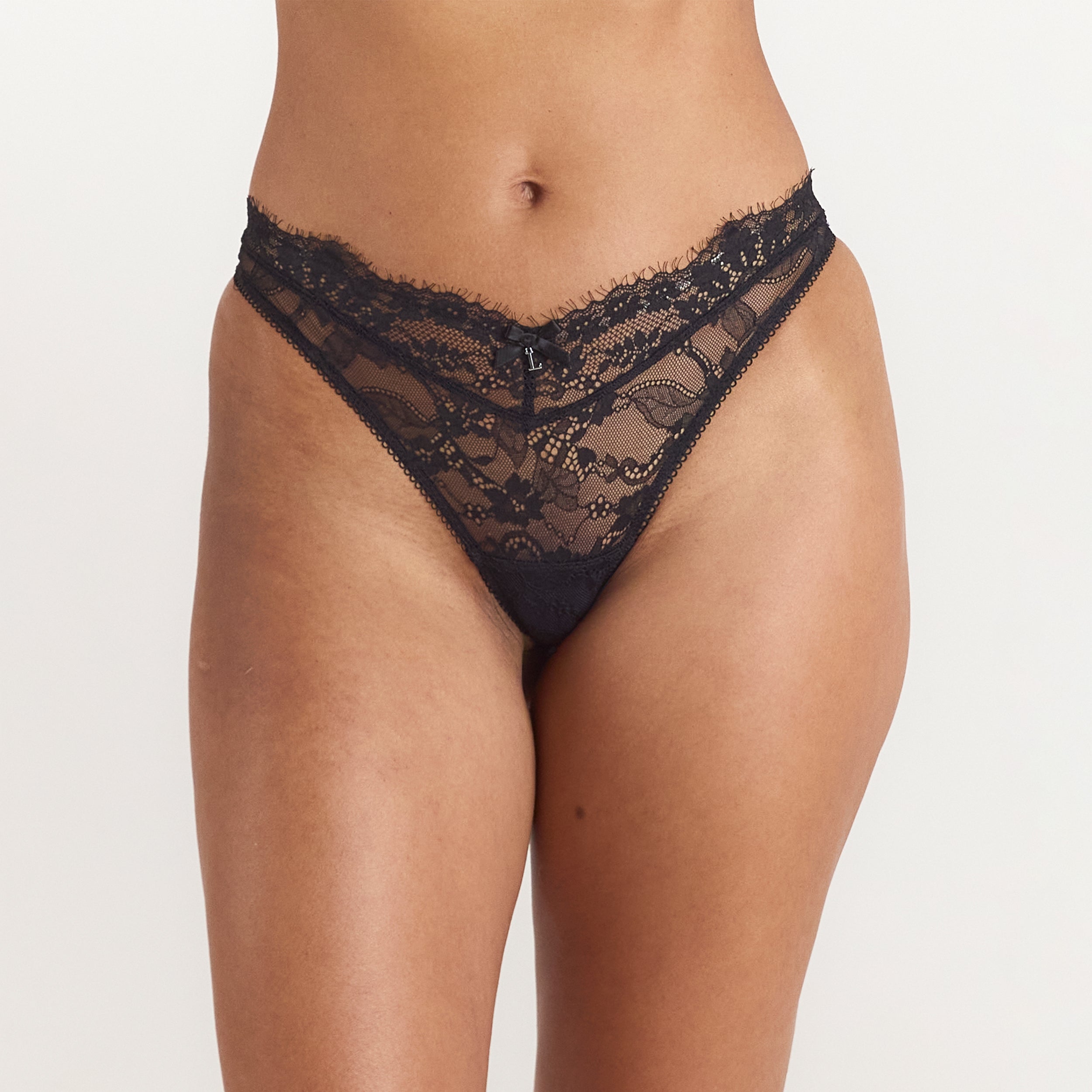 Lace Stringtrosor - Svart