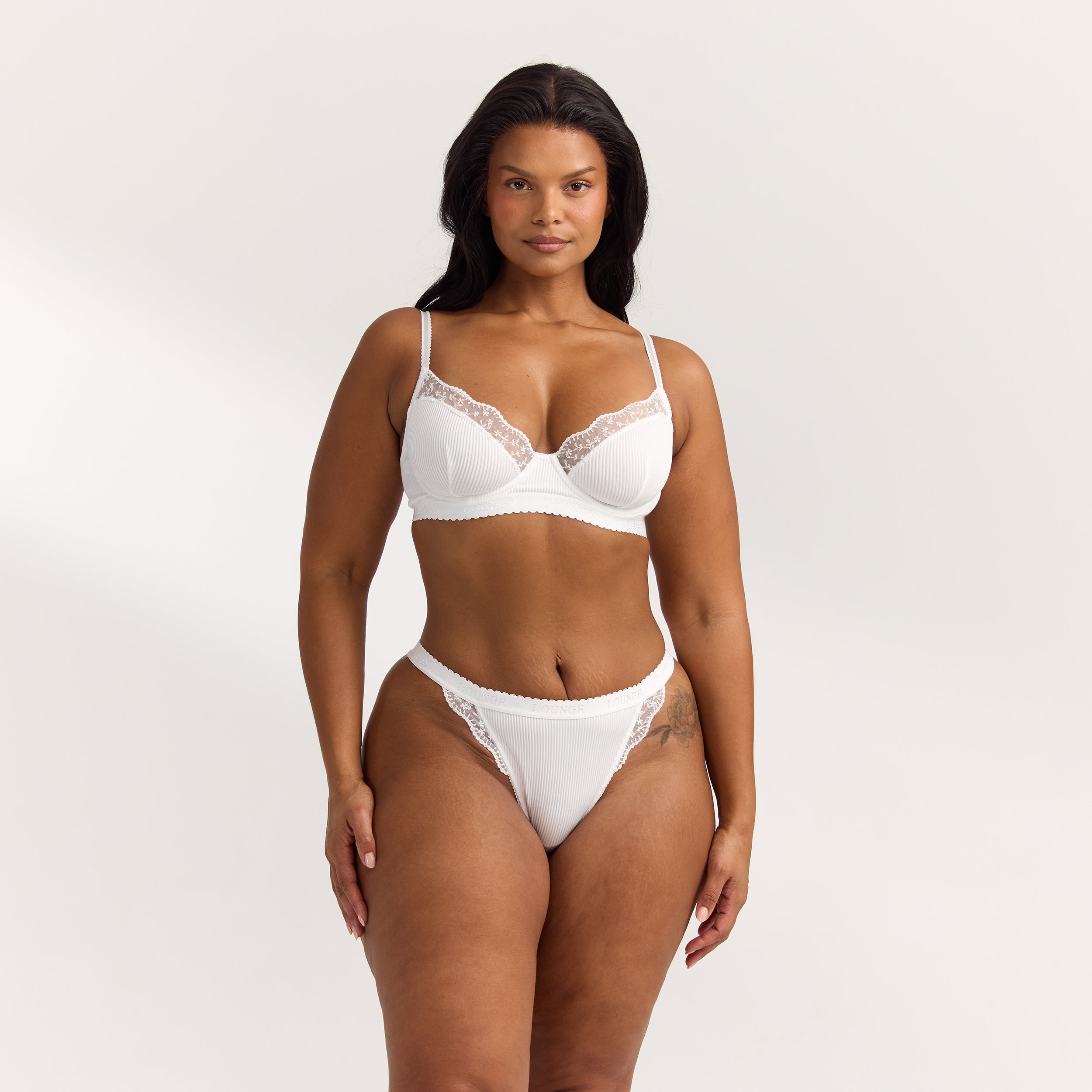 Ribbed Balcony BH | Ribbed Balcony BH  - Vit