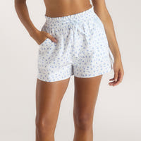 Bloom & Stripe Pyjama Shorts - Blå