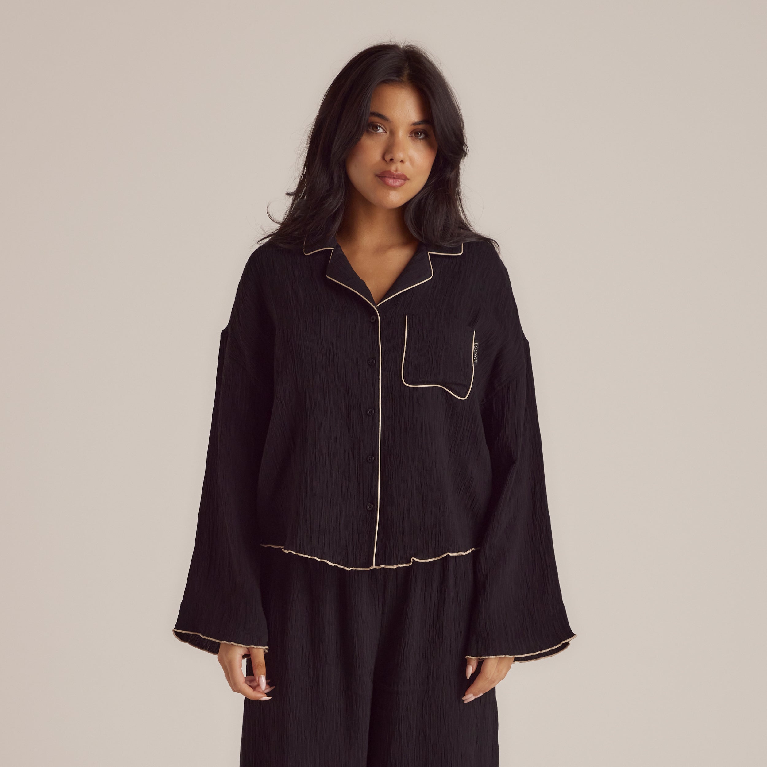 Crinkle Pyjamasskjorta | Imaani, S