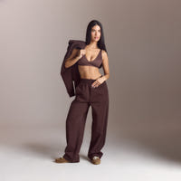 Lounge Living Joggingbyxor med Rakt Ben - Choklad