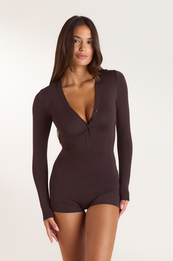 Modal Romper - Mörk Choklad