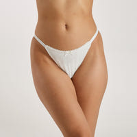 Strappy Pointelle Brazilian Trosor - Havrefärgad Marl