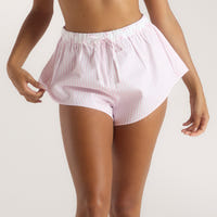 Bloom & Stripe Pyjama Shorts - Rosa