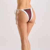 Monaco Tie Side Brazilian Bikinitrosor - Plommon