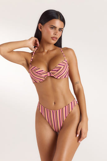 Sunstripe Wired Bikinitopp - Retro Stripe alternate