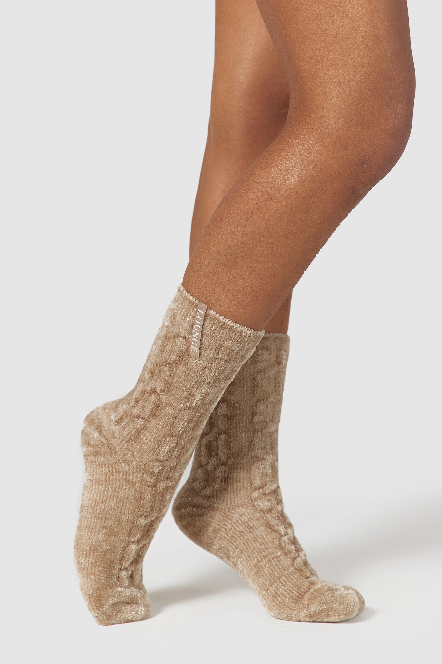 Chenille Stickade Strumpor | Aslayy, S-M