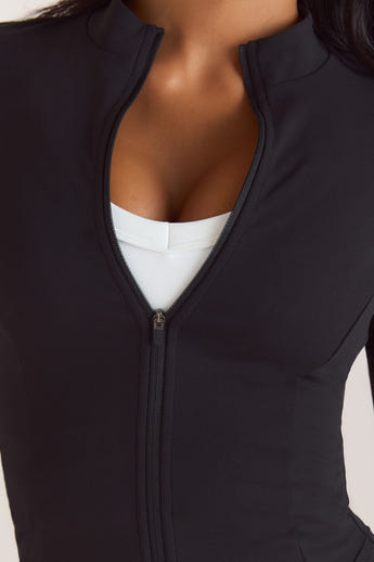 ContourSoft™ Cinch Jacka med dragkedja - Svart alternate
