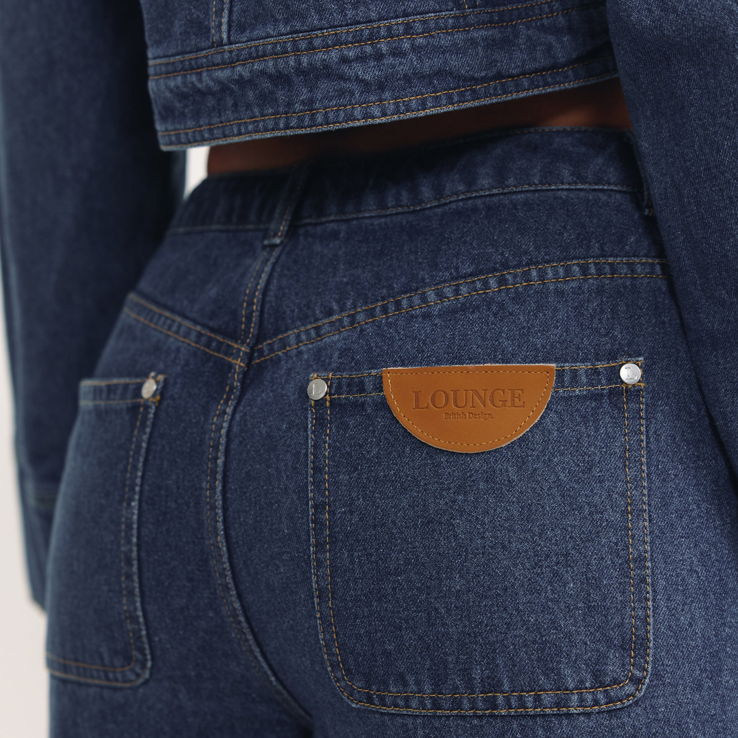 Högmidjade Jeans med vida ben | Högmidjade Jeans med vida ben - Blå