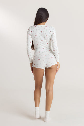 Mistletoe Ribbed Romper - Rosettryck alternate