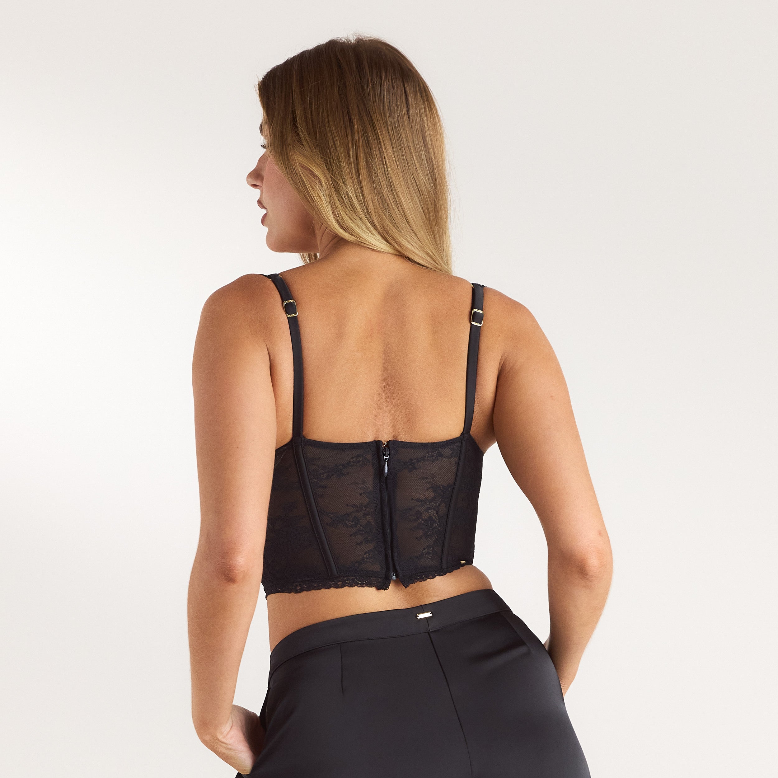 Lace Bralette Top | Lace Bralette Top - Svart