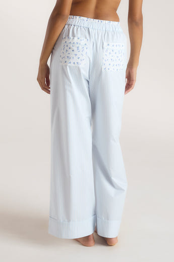 Bloom & Stripe Pyjamabyxor - Blå alternate