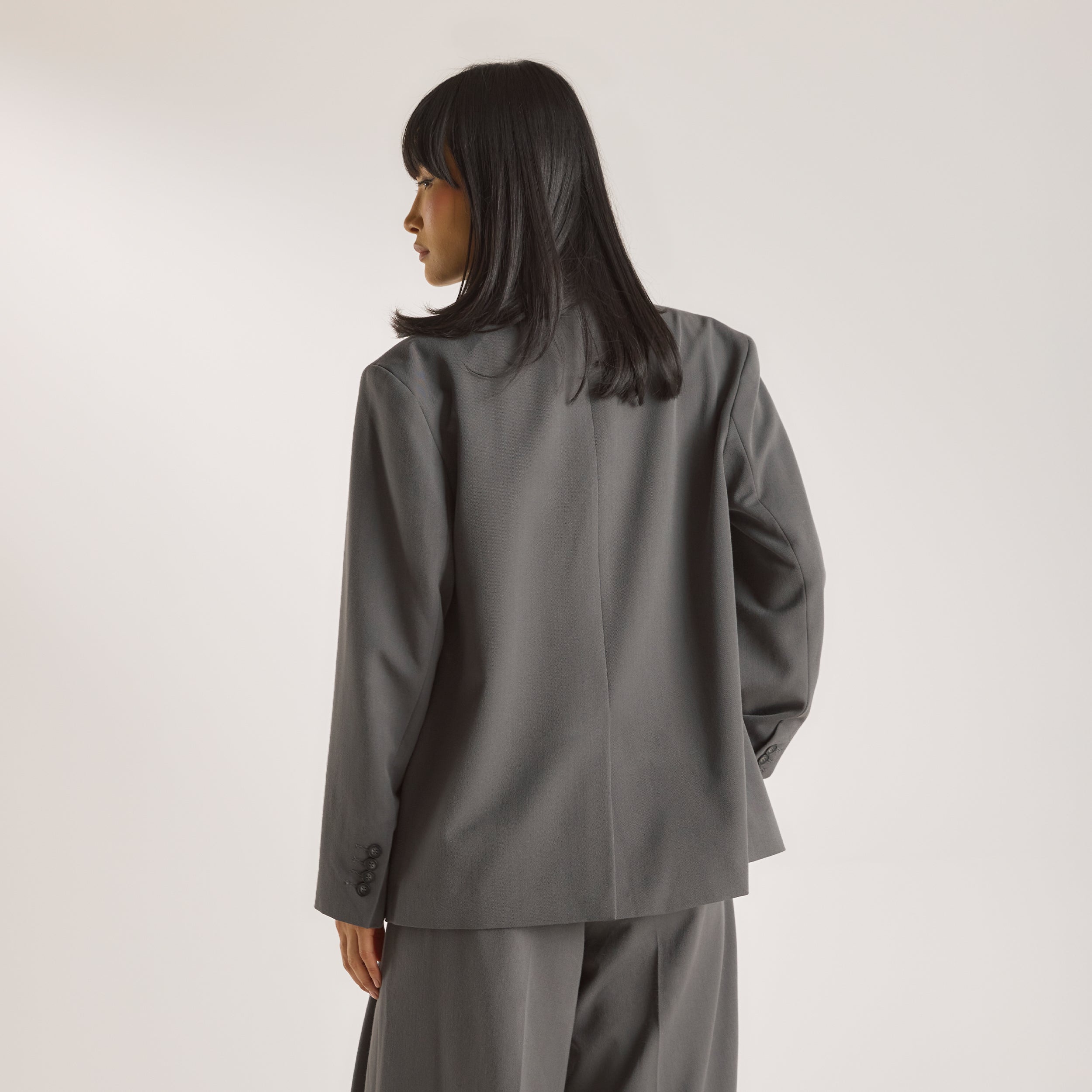 Oversized Blazer  | Oversized Blazer - Mörkgrå