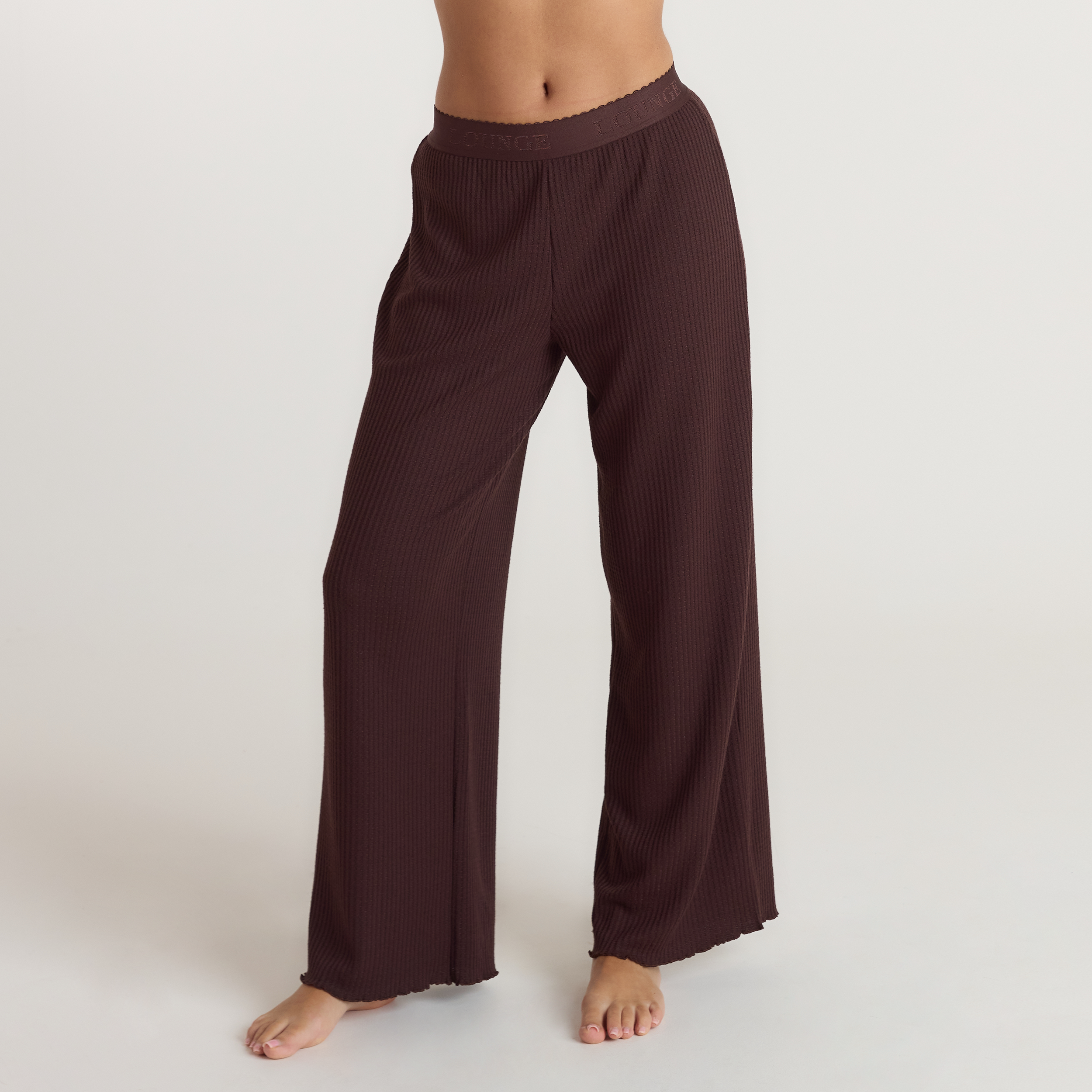 Soft Waffle Pyjamabyxor | Soft Waffle Pyjamabyxor - Mörk Choklad