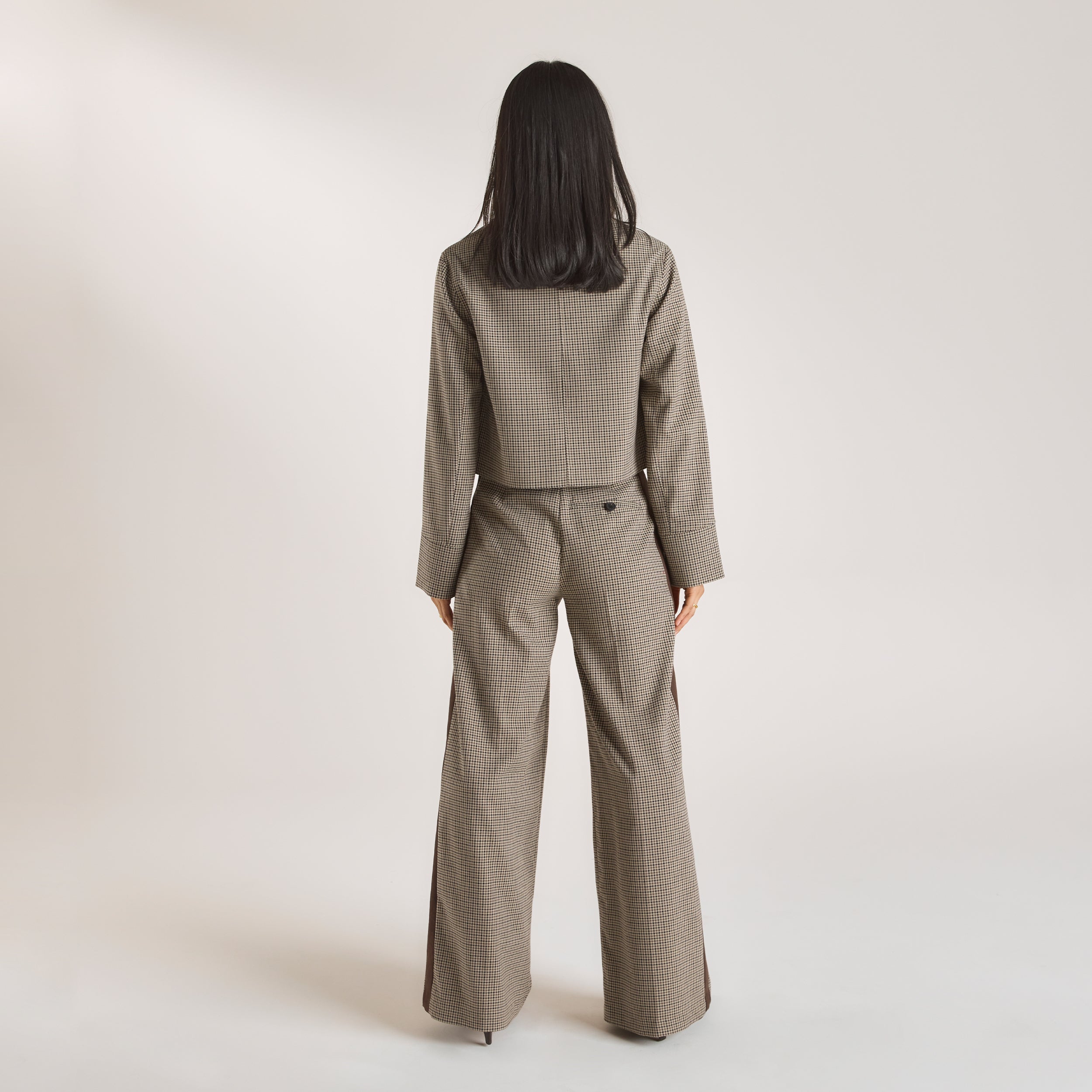 Houndstooth Jacket  | Houndstooth Jacket - Brun