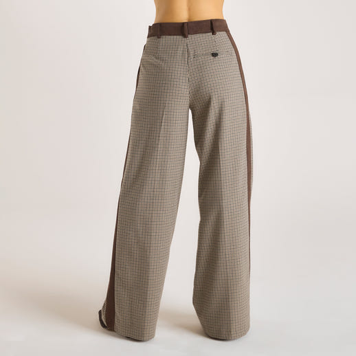 Houndstooth Byxor - Brun alternate
