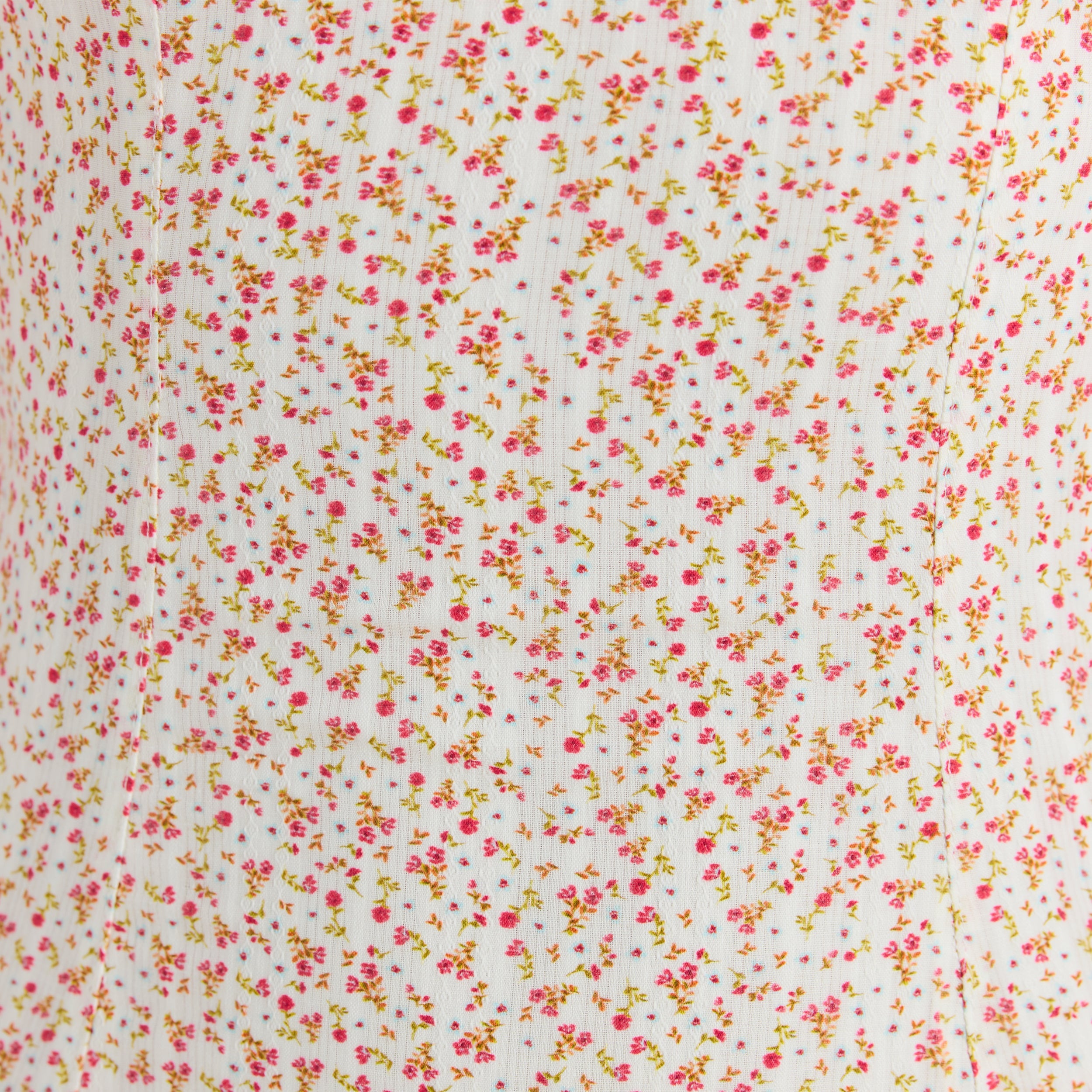 Maxiklänning med Korsettrygg | Maxiklänning med Korsettrygg - Blommig Krämfärg