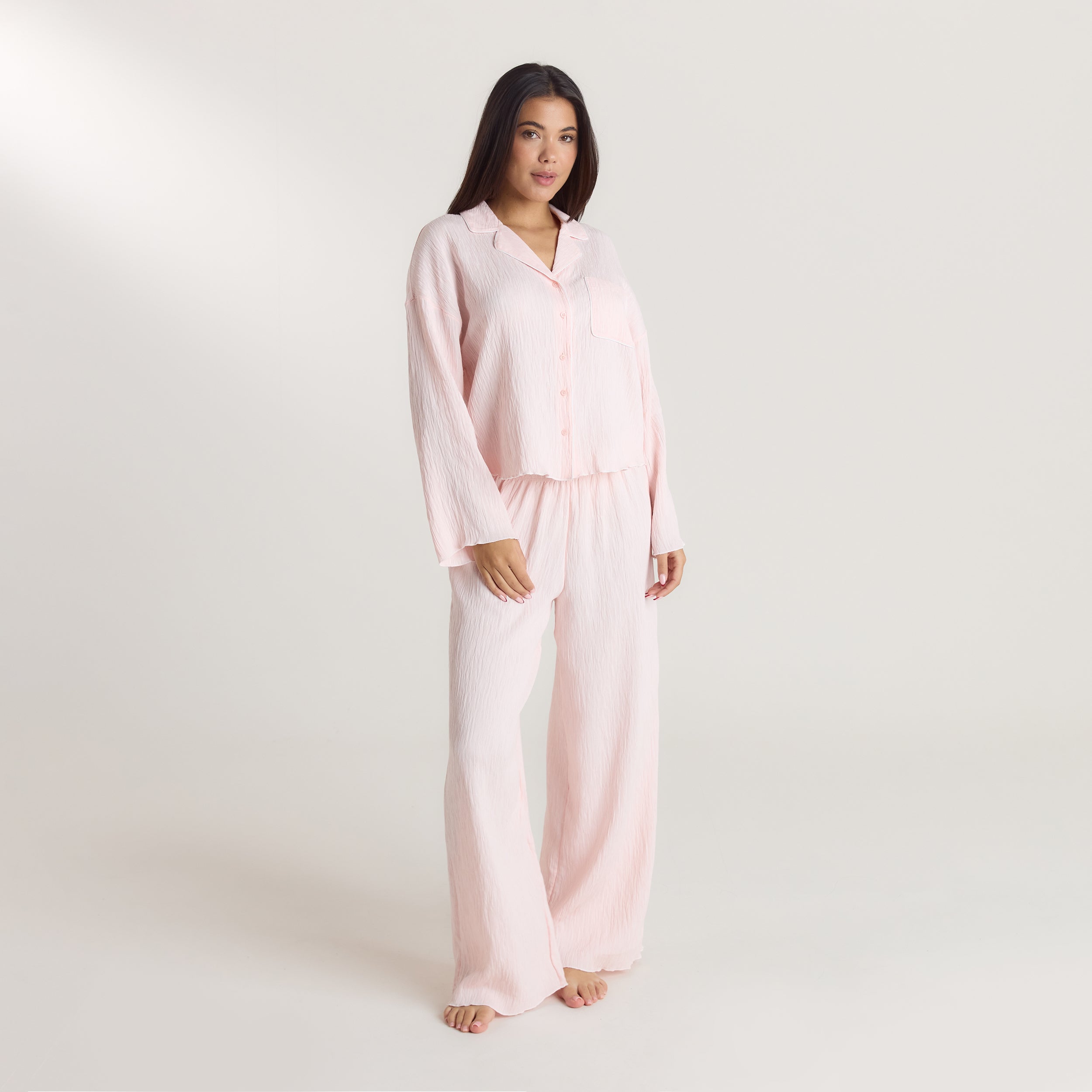 Crinkle Pyjamabyxor | Crinkle Pyjamabyxor - Rosa