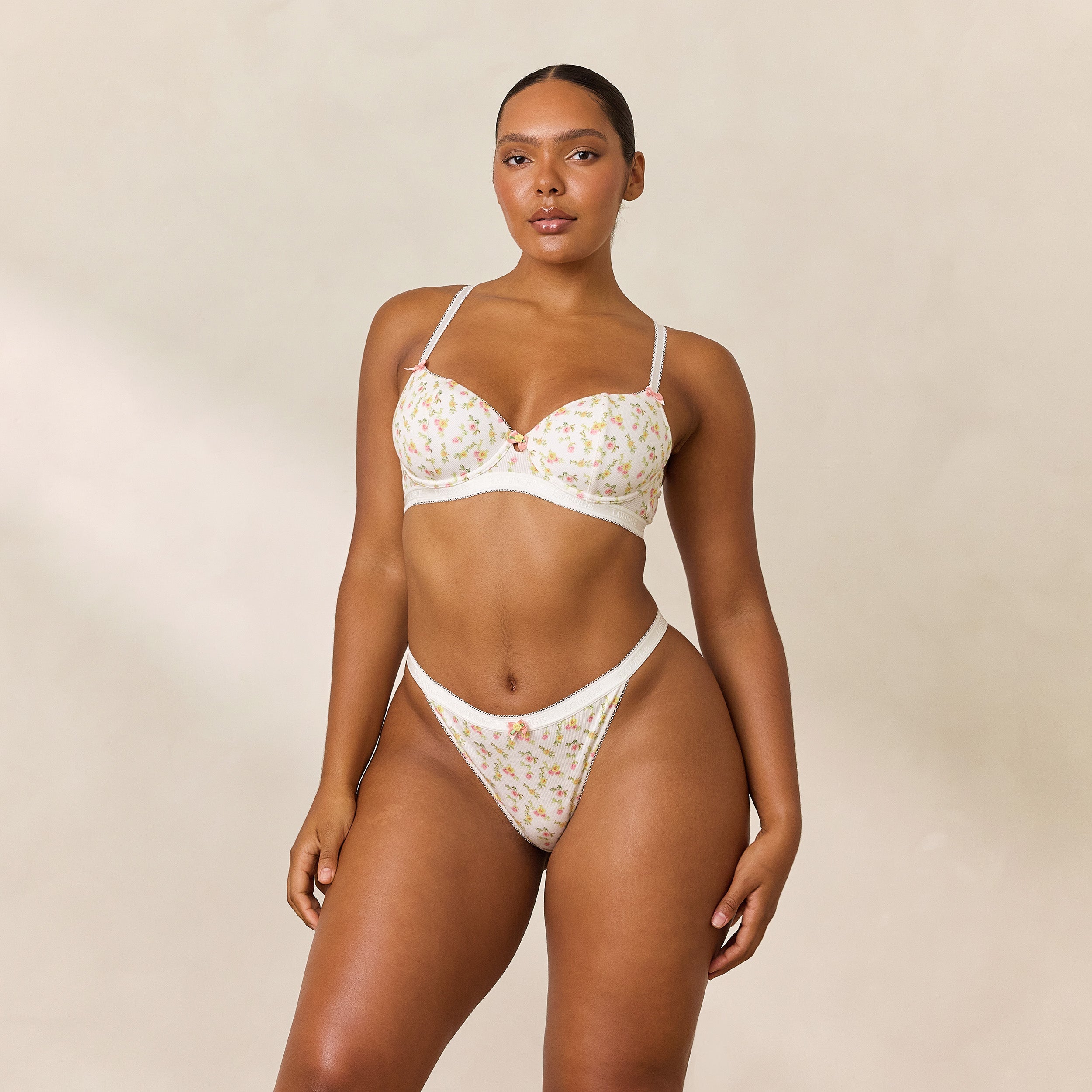 Rosebud Ribbed Balcony BH | Amber, 80D/L