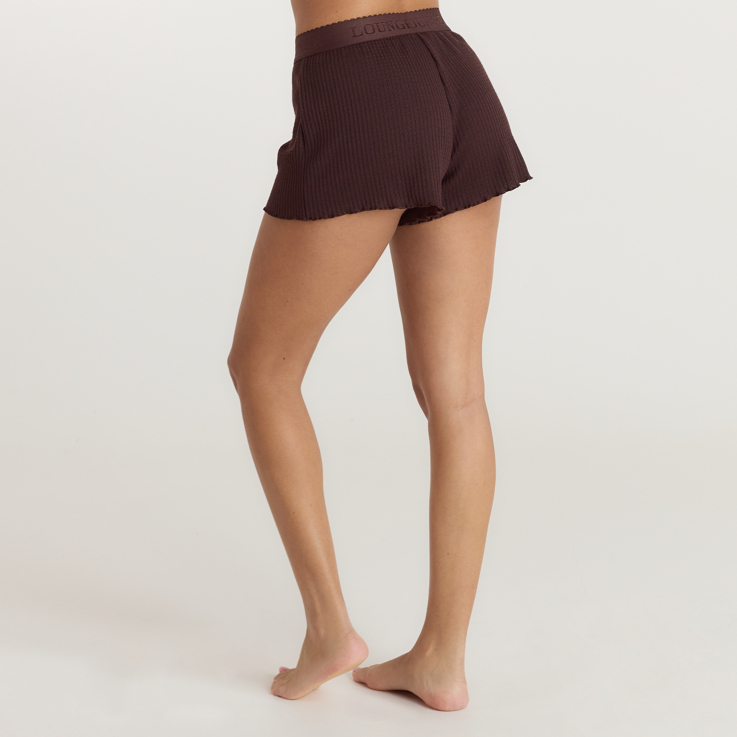 Soft Waffle Pyjama-Shorts | Soft Waffle Pyjama-Shorts - Mörk Choklad