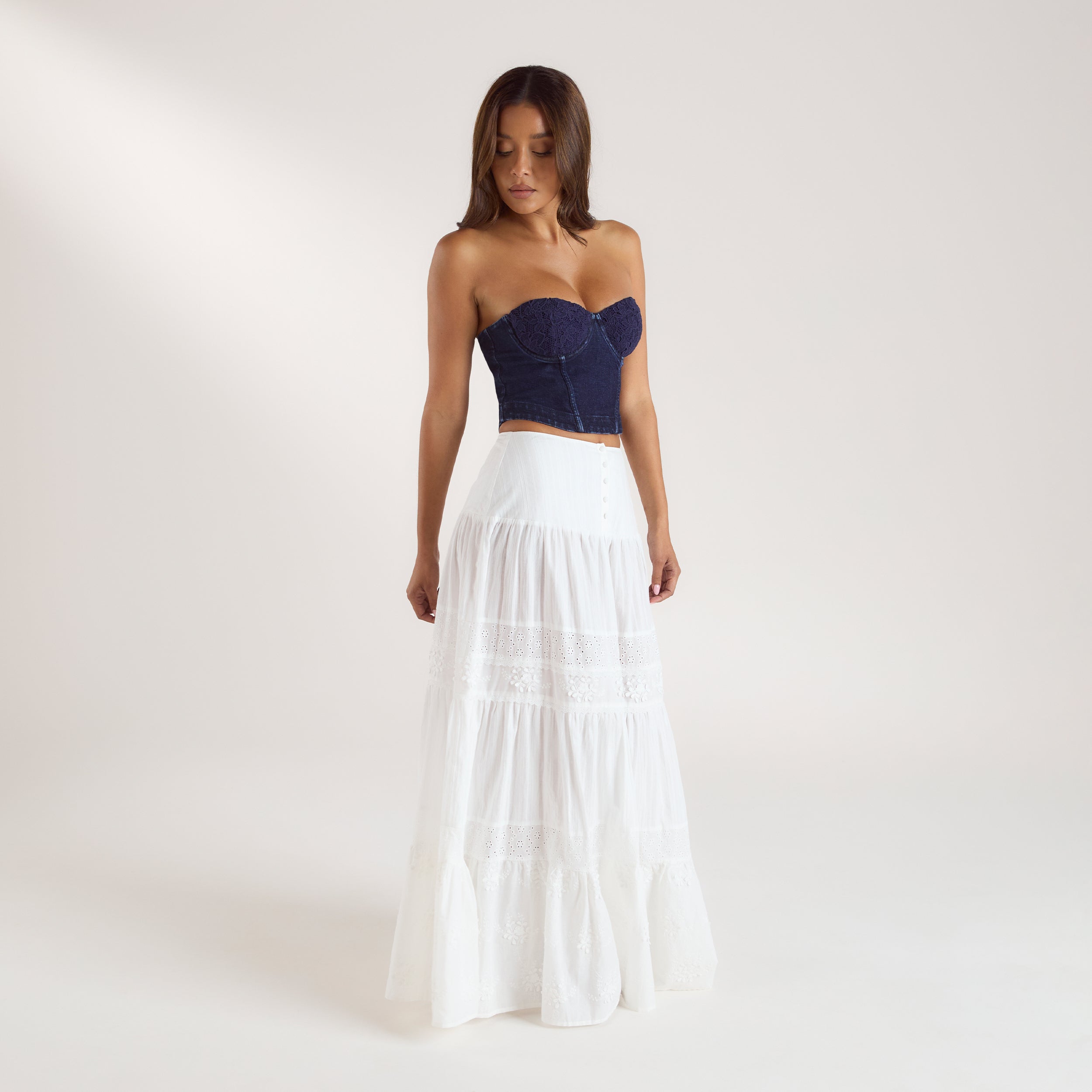 Korsettopp i Denim | Korsettopp i Denim - Indigo