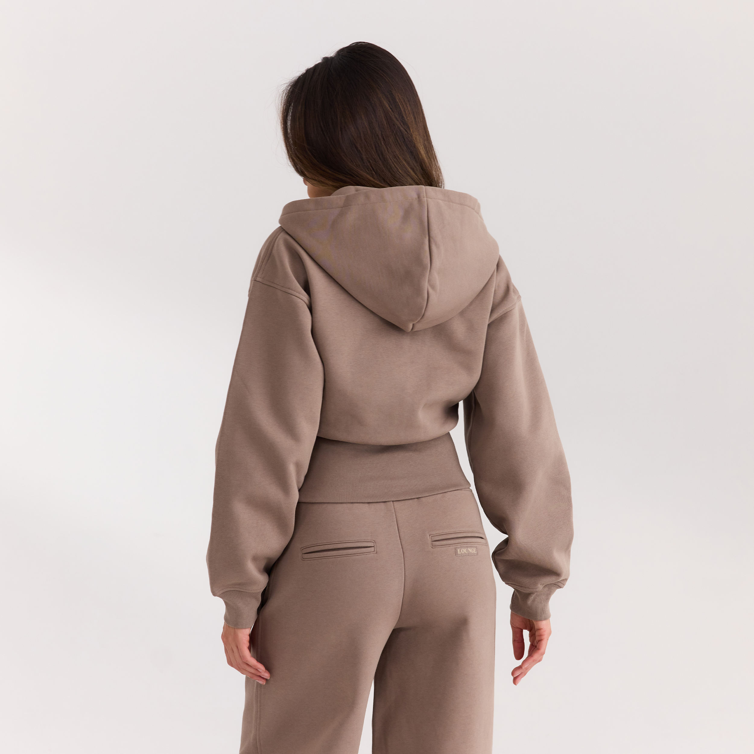 Hoodie med figurnära midja och dragkedja | Hoodie med figurnära midja och dragkedja - Mushroom