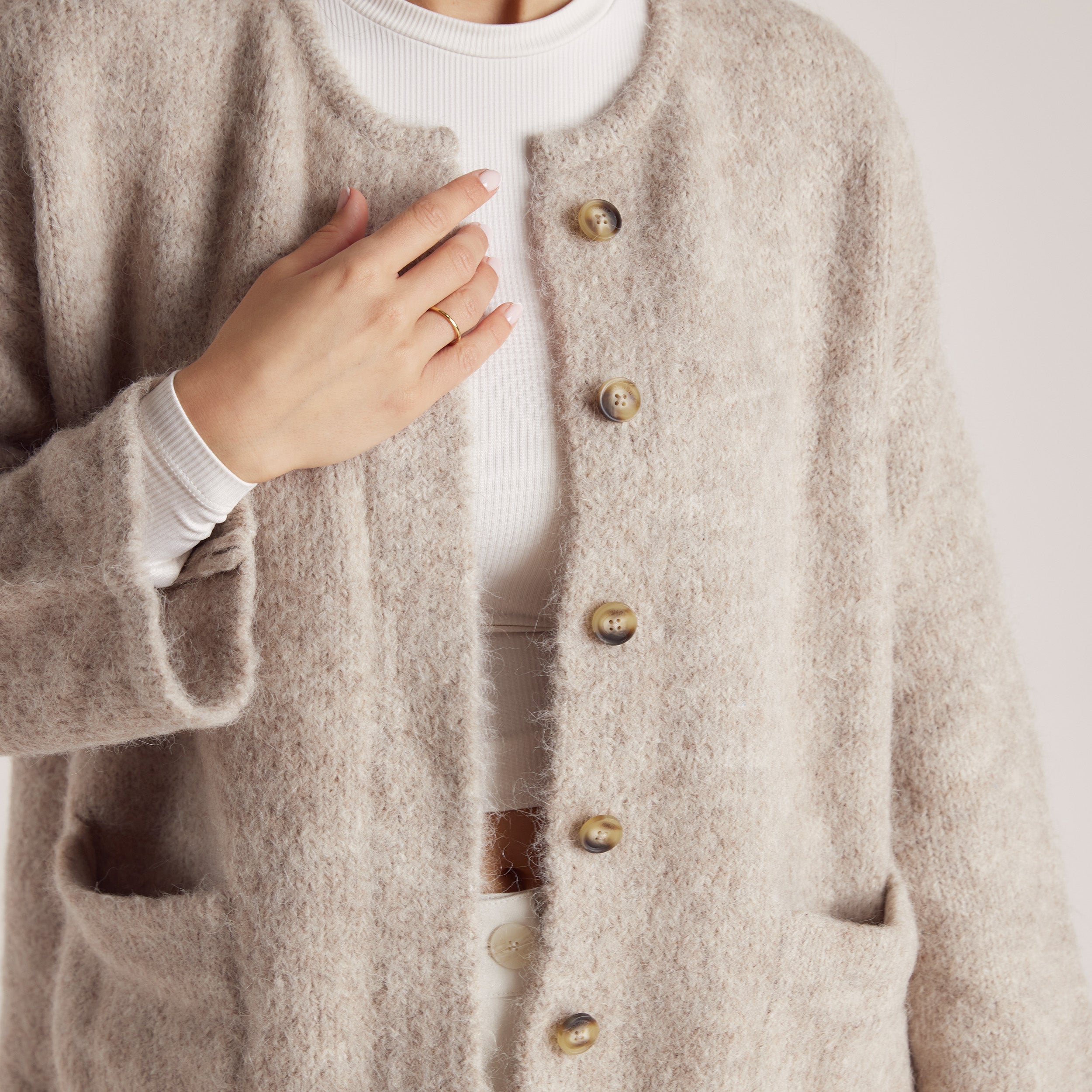 Jacka i Alpackablandning | Nicola, S