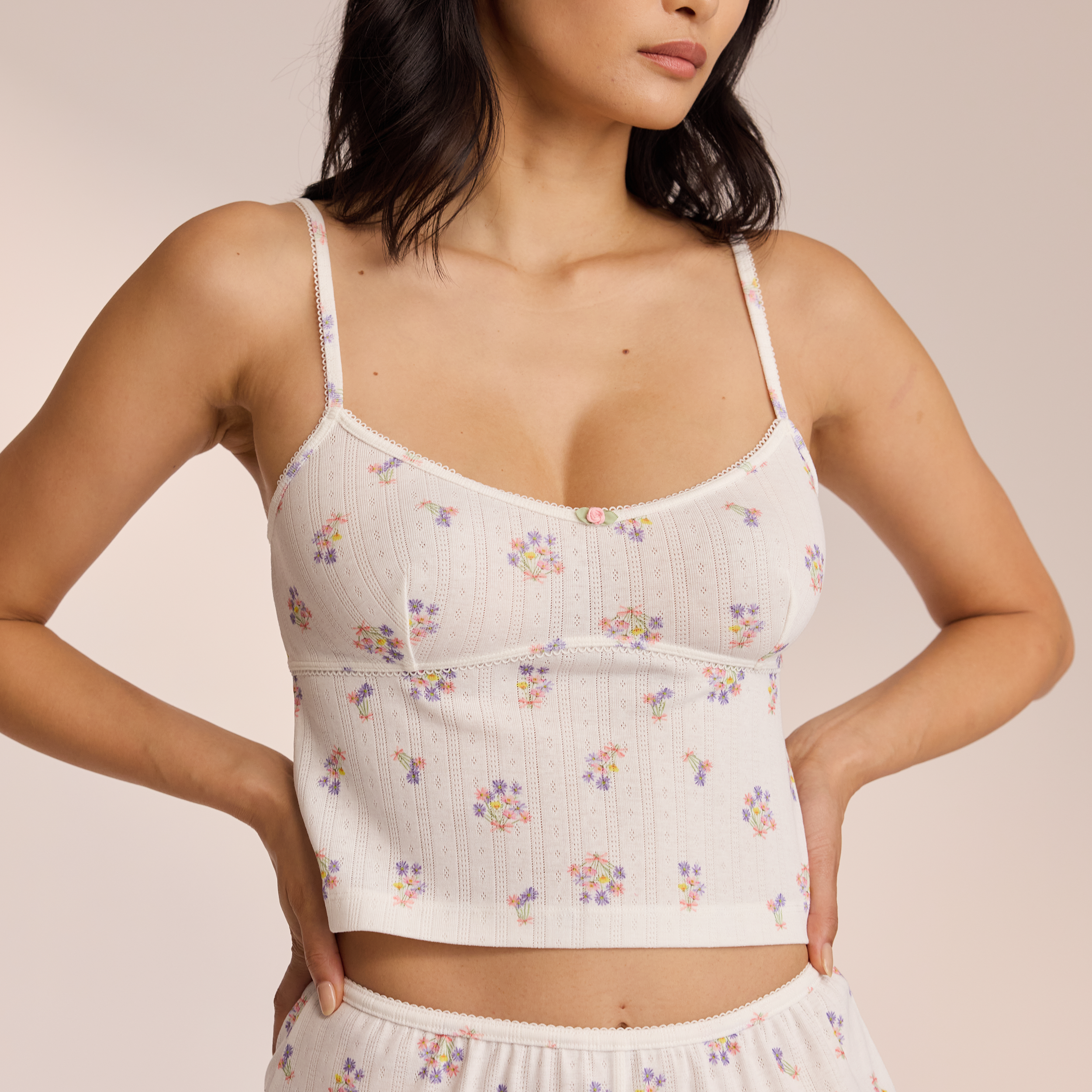 Pointelle Cami Pyjamatopp  | Miki, S