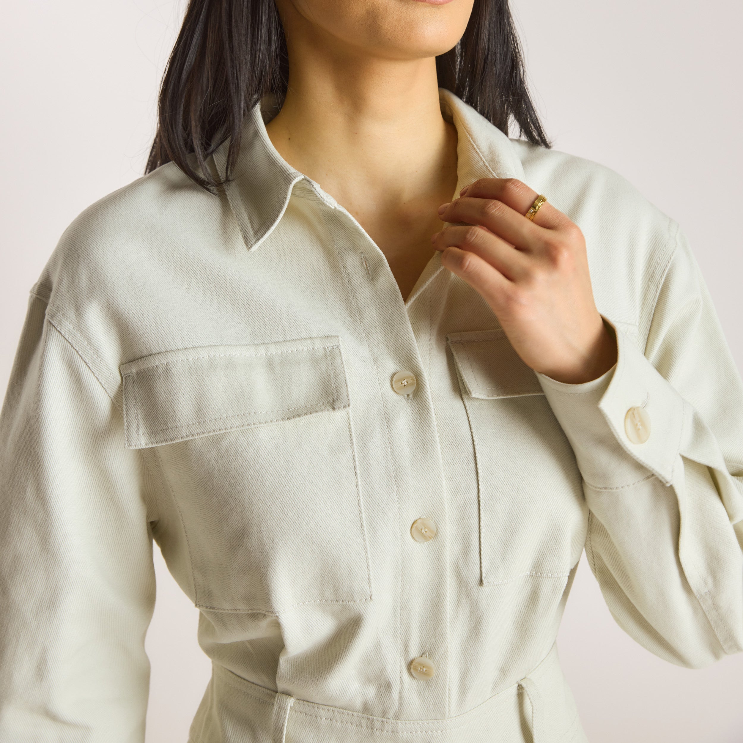 Utility-klänning | Utility-klänning - Stenfärgad