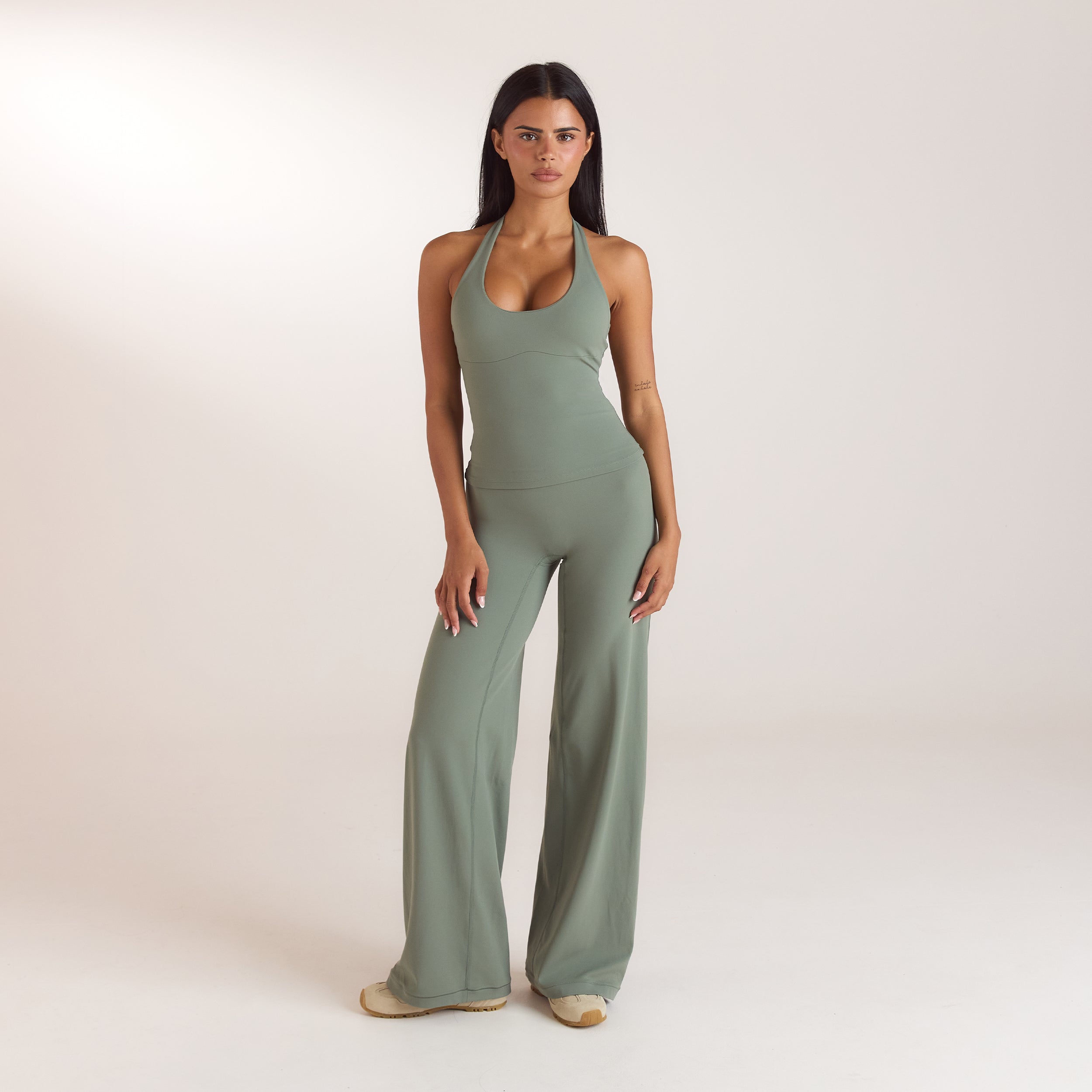 ContourSoft™ Leggings med rakt ben | ContourSoft™ Leggings med rakt ben - Salviagrön