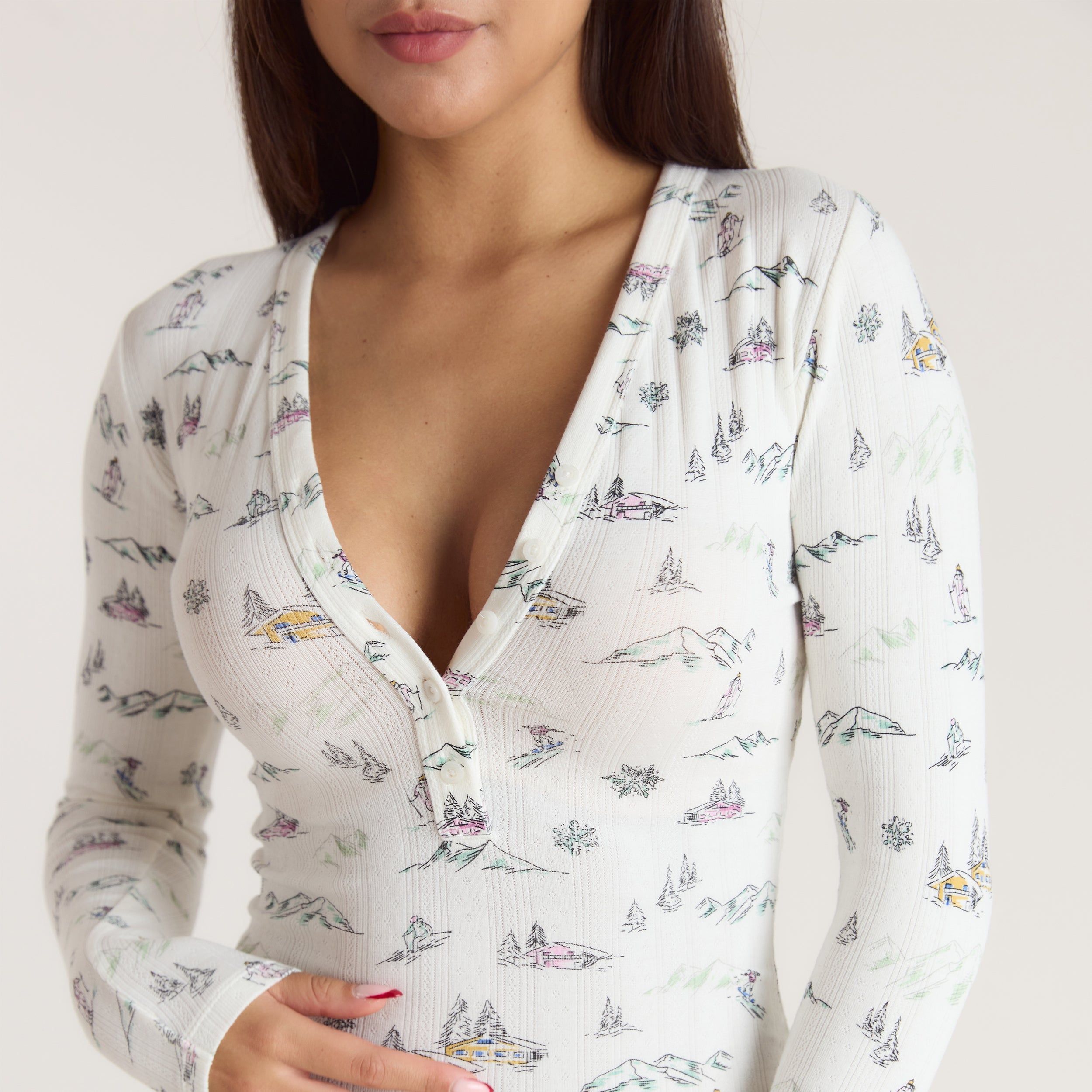 Alpine Dreams Pointelle Romper | Alpine Dreams Pointelle Romper - Skidtryck