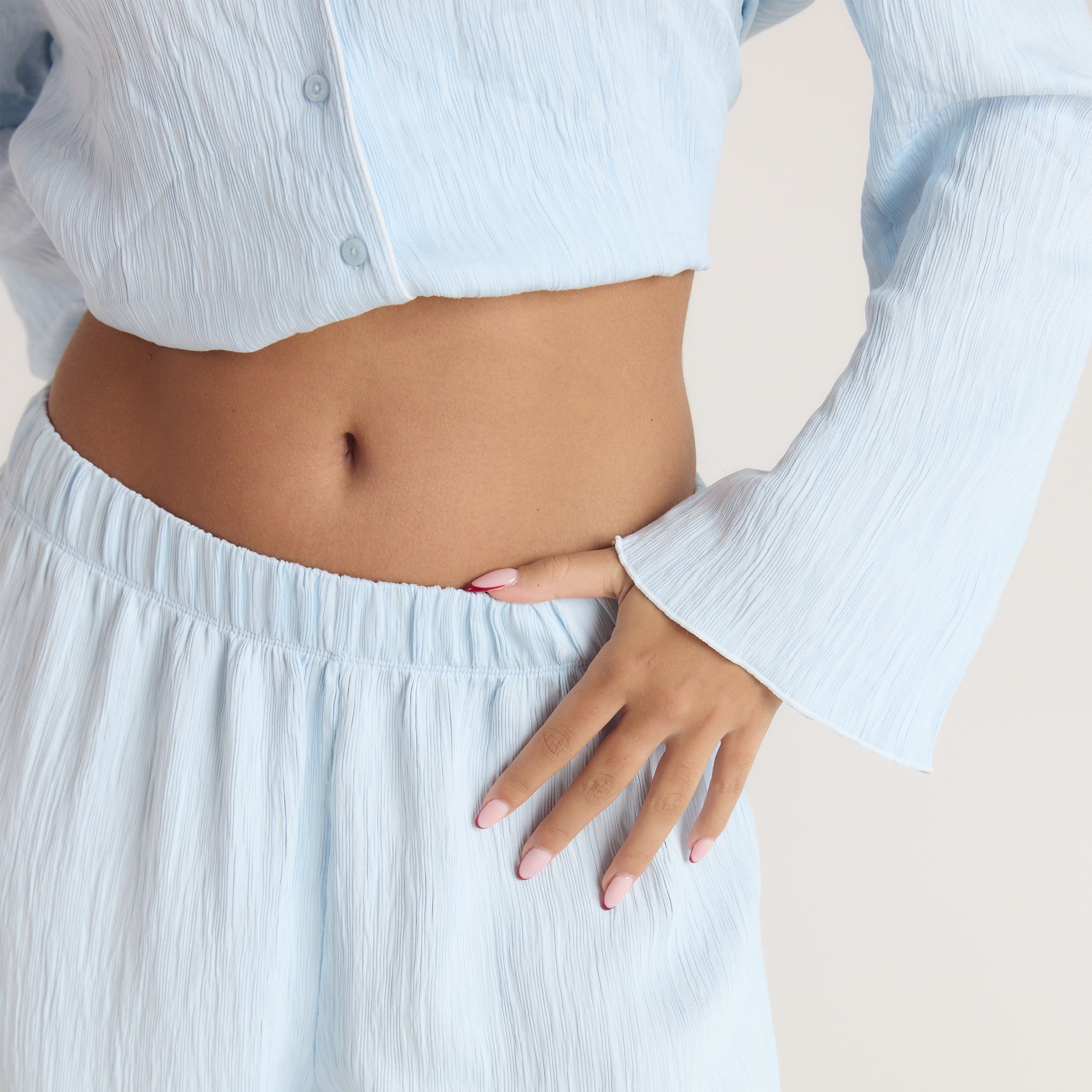 Crinkle Pyjamabyxor | Crinkle Pyjamabyxor - Blå