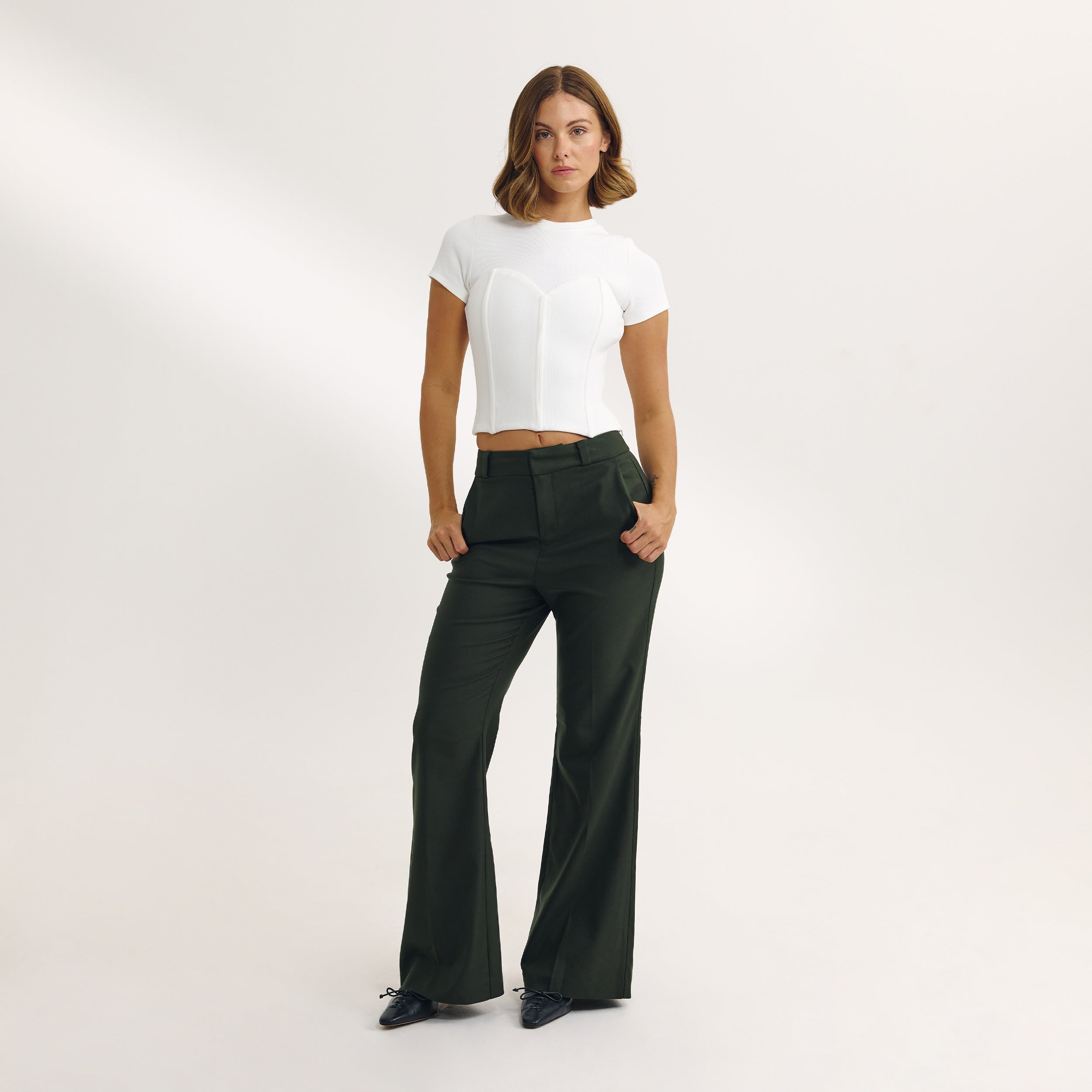 Korsett T-shirt | Korsett T-shirt - Naturvit