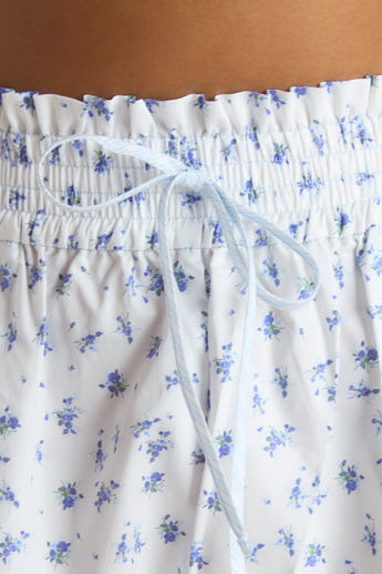 Bloom & Stripe Pyjama Shorts - Blå alternate