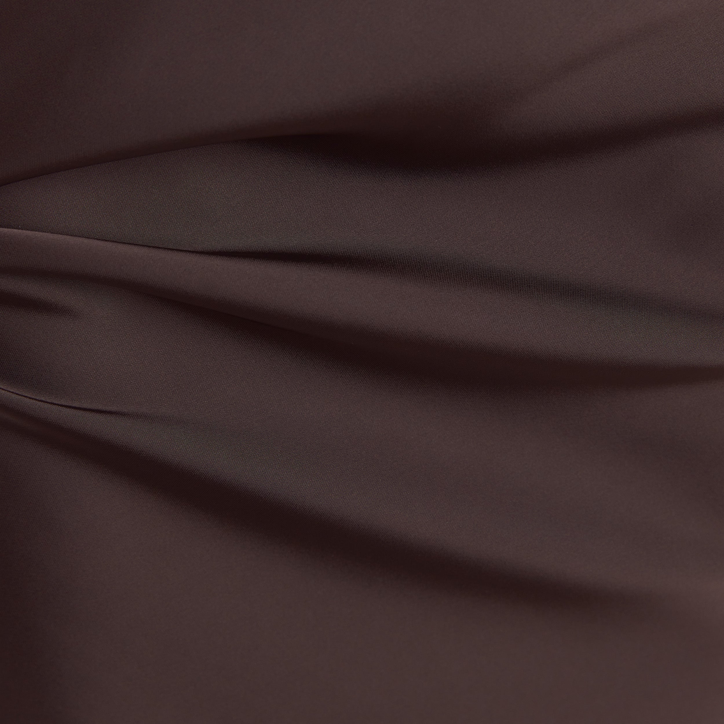 Satin Fitted Maxikjol | Satin Fitted Maxikjol - Choklad