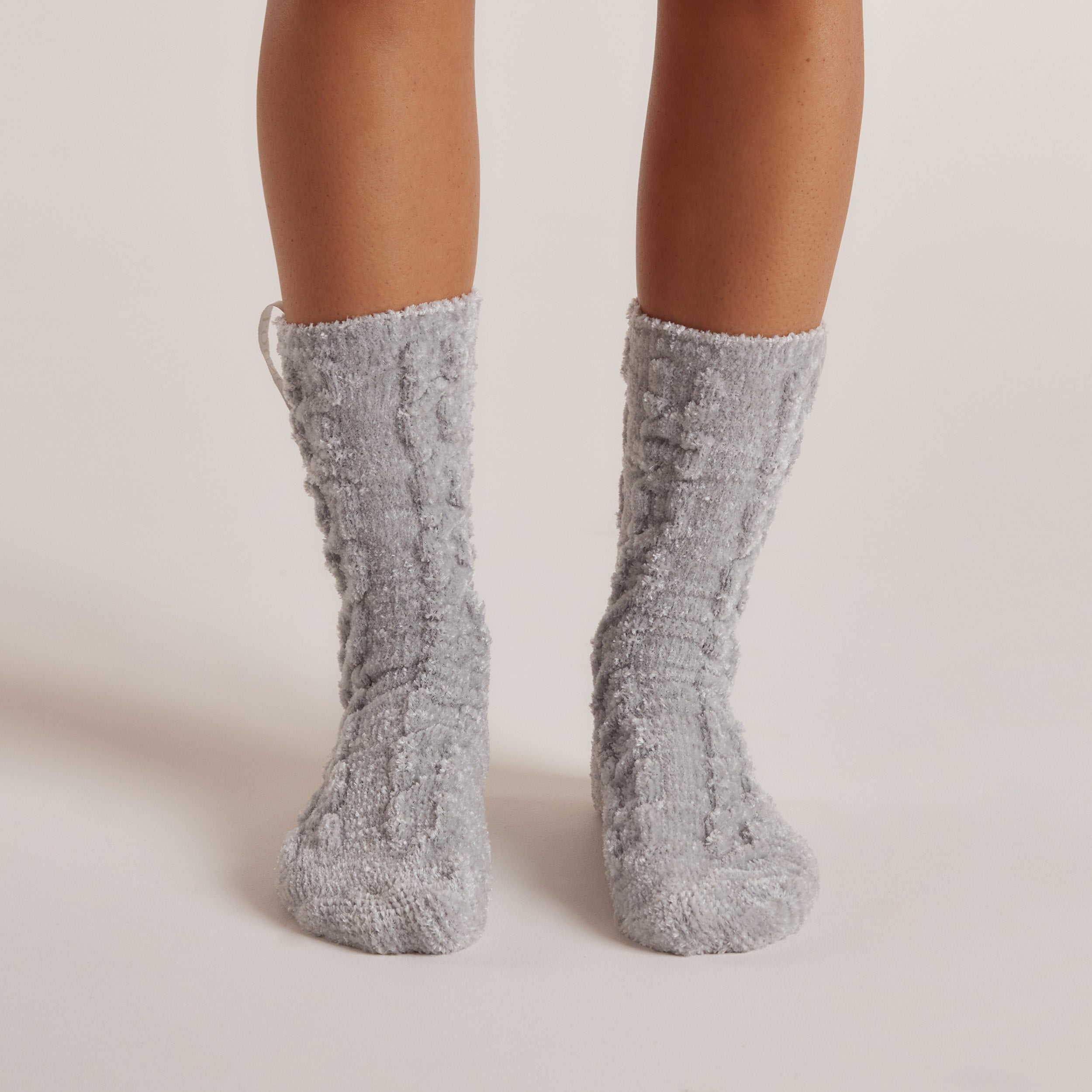 Chenille Stickade Strumpor - Frostfärg | Chenille Stickade Strumpor - Frostfärg