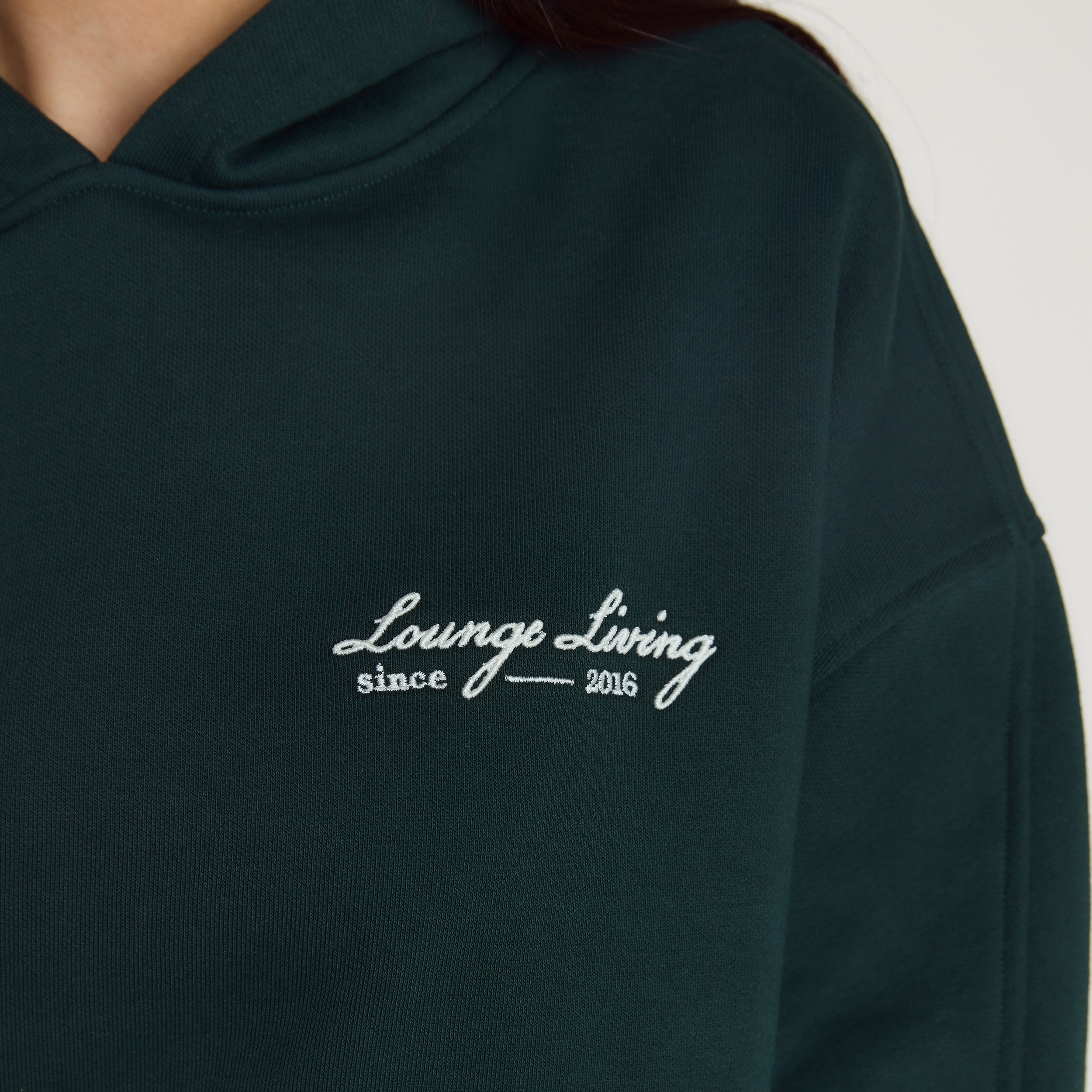 Lounge Living Hoodie | Lounge Living Hoodie - Skogsgrön