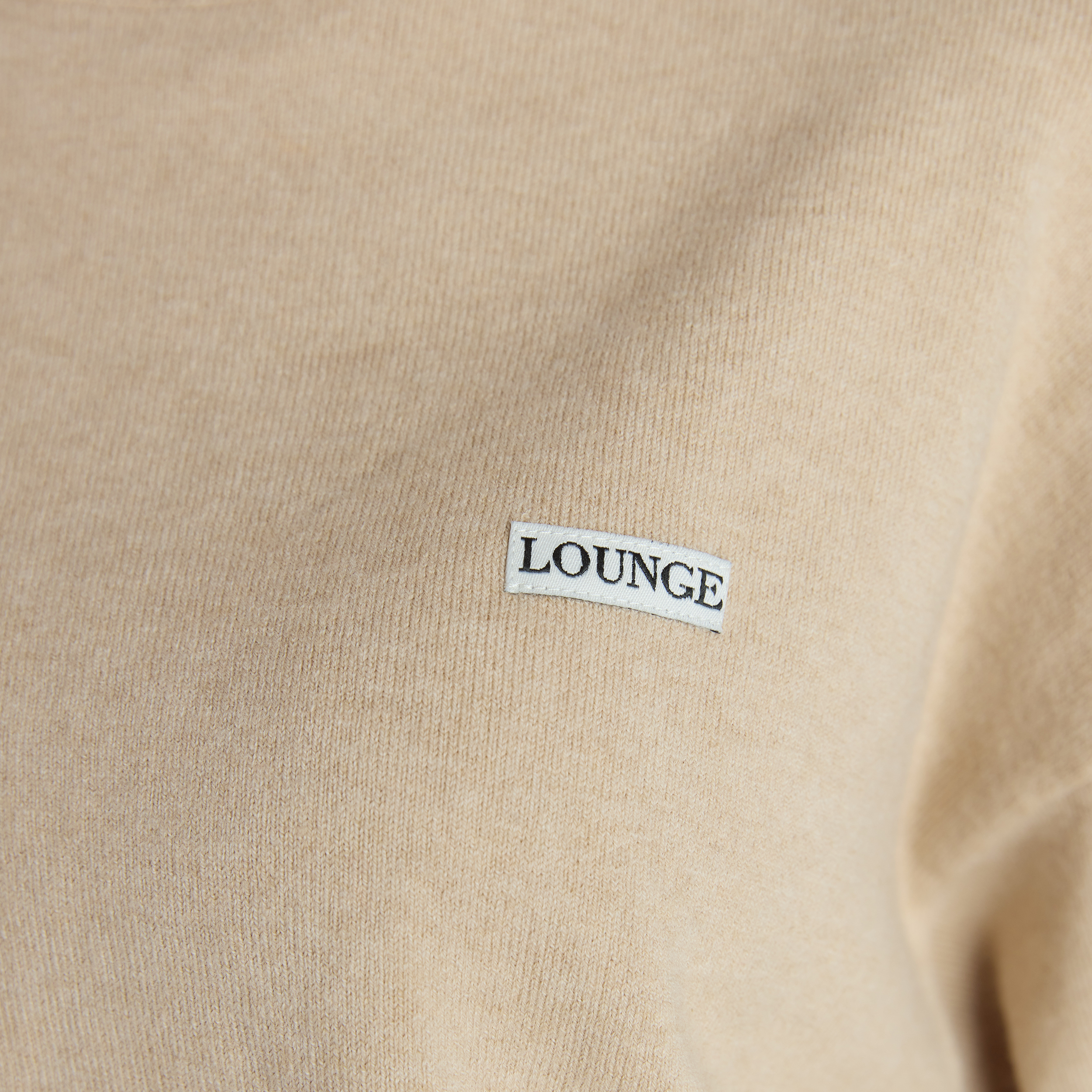 Stickad tröja med rund hals | Stickad tröja med rund hals - Havrefärgad Marl