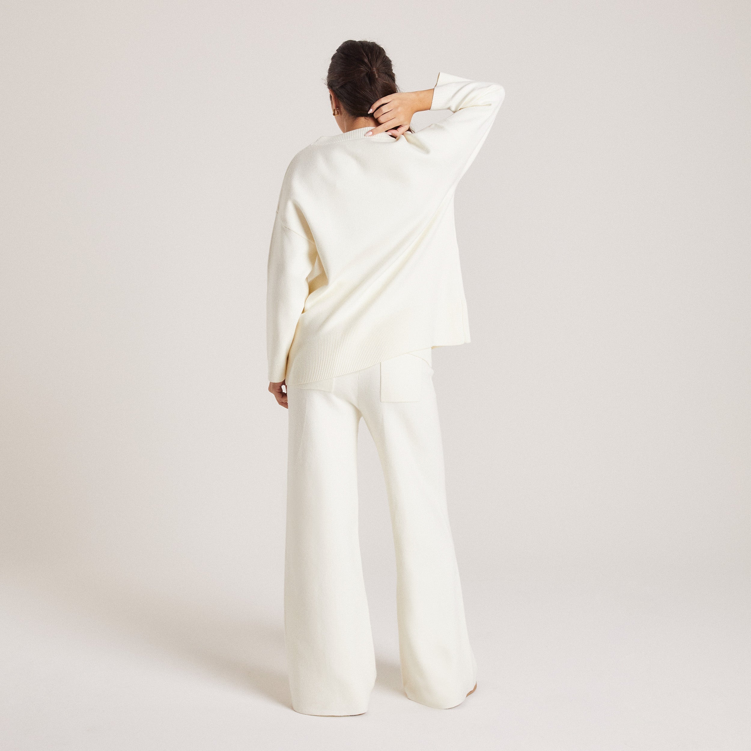 Stickade Byxor | Knitted Trousers - Creme