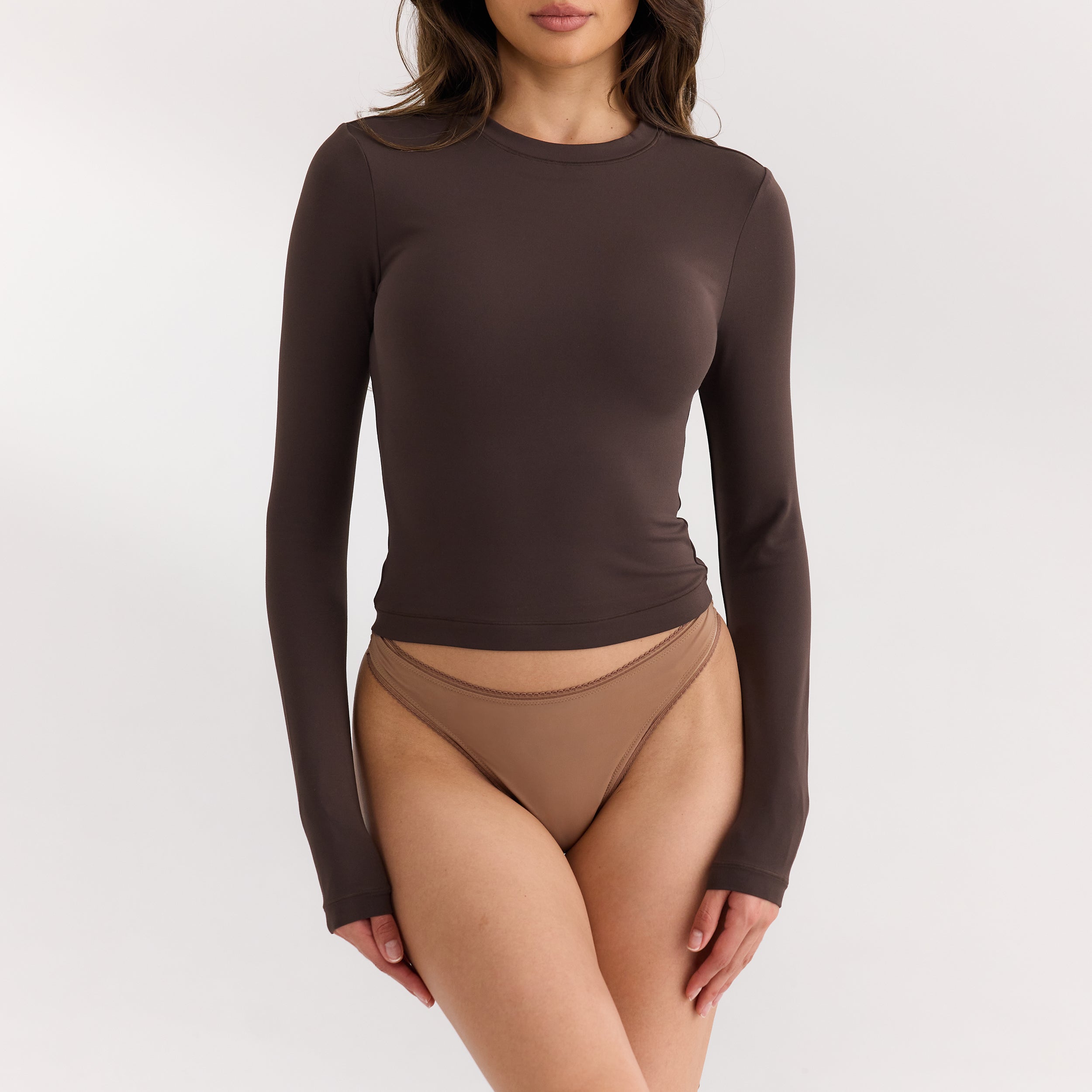 ContourSoft™ Long-Sleeve Top | ContourSoft™ Long-Sleeve Top - Mörk Choklad