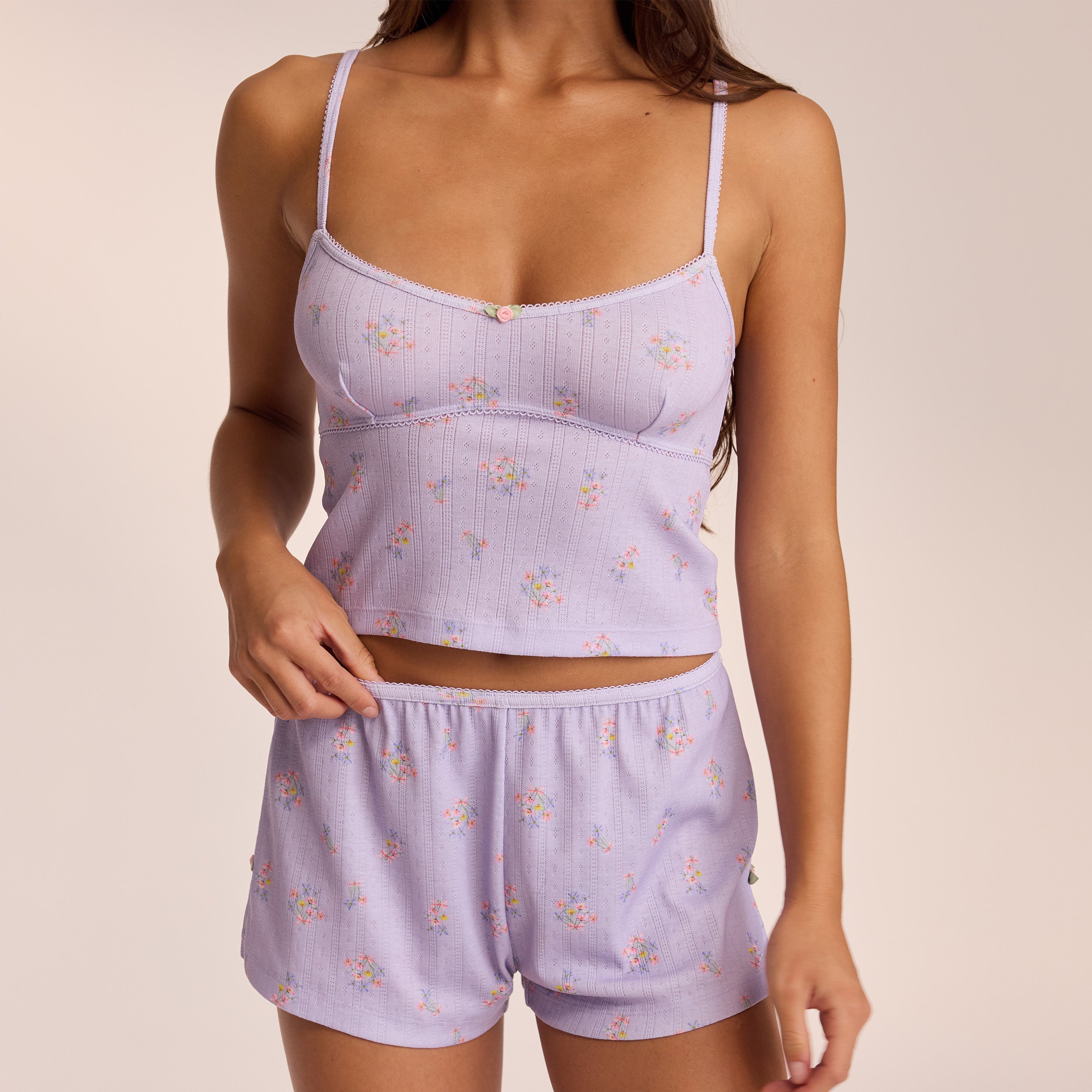 Pointelle Cami Pyjamatopp  | Ava, S