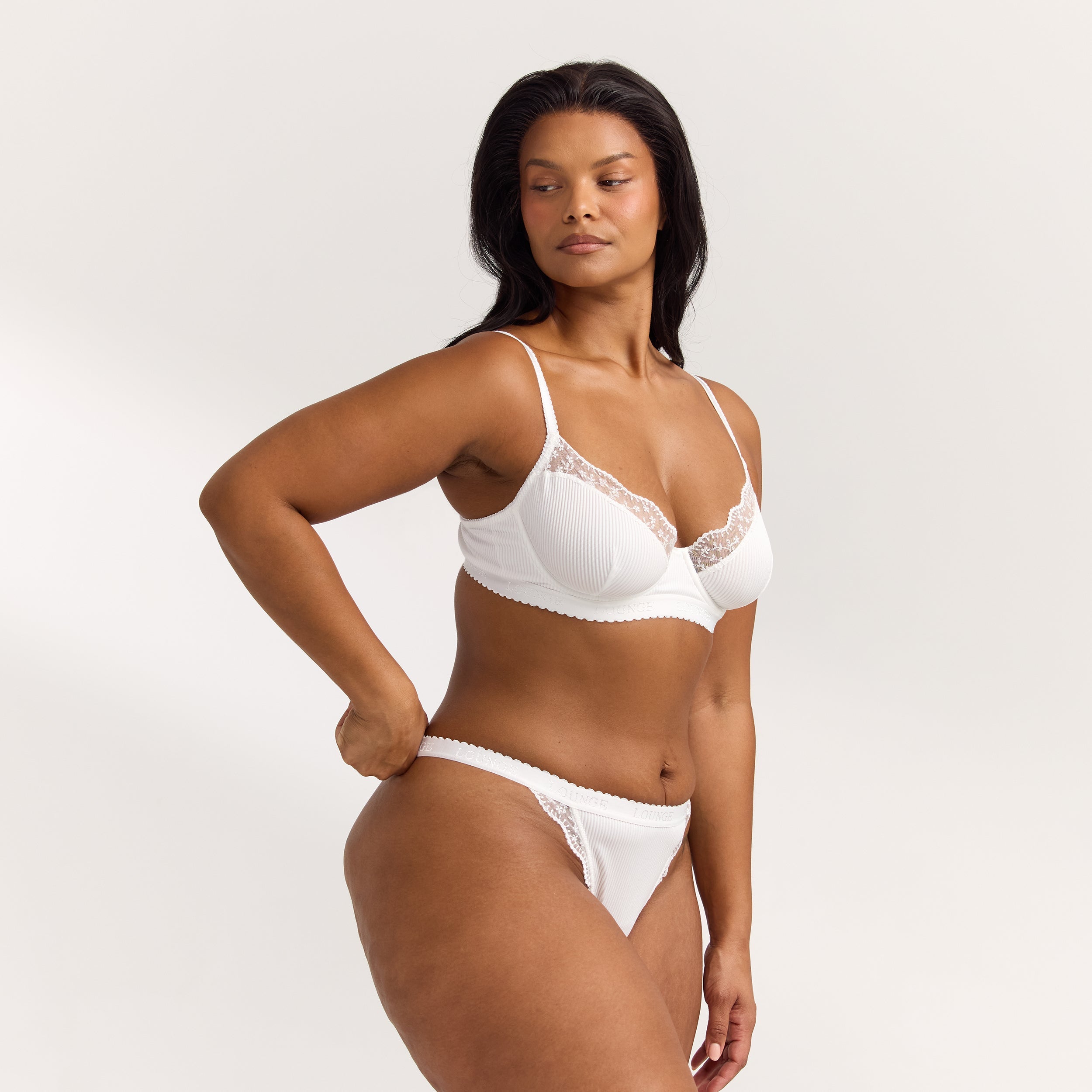 Ribbed Balcony BH | Ribbed Balcony BH  - Vit