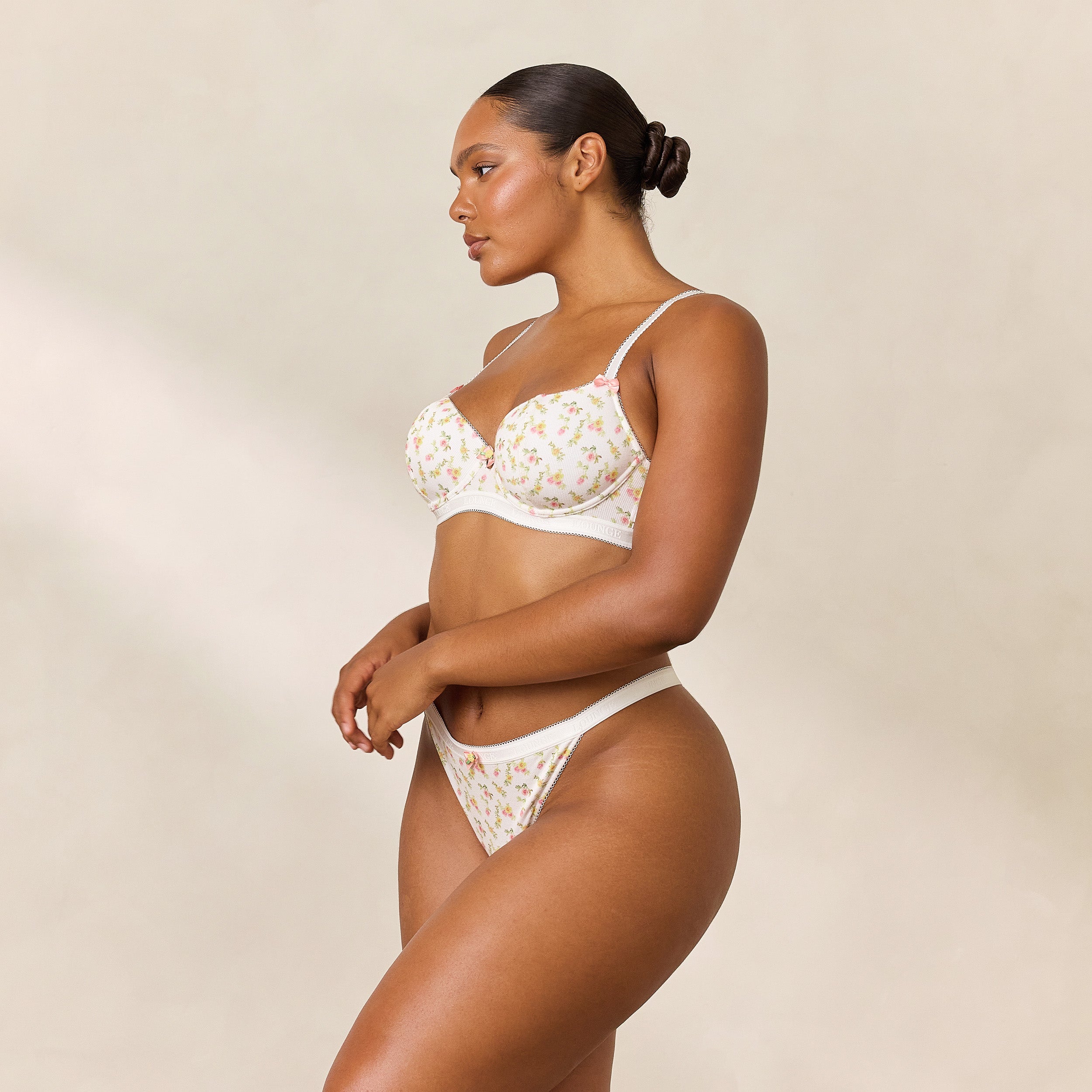 Rosebud Ribbed Balcony BH | Amber, 80D/L