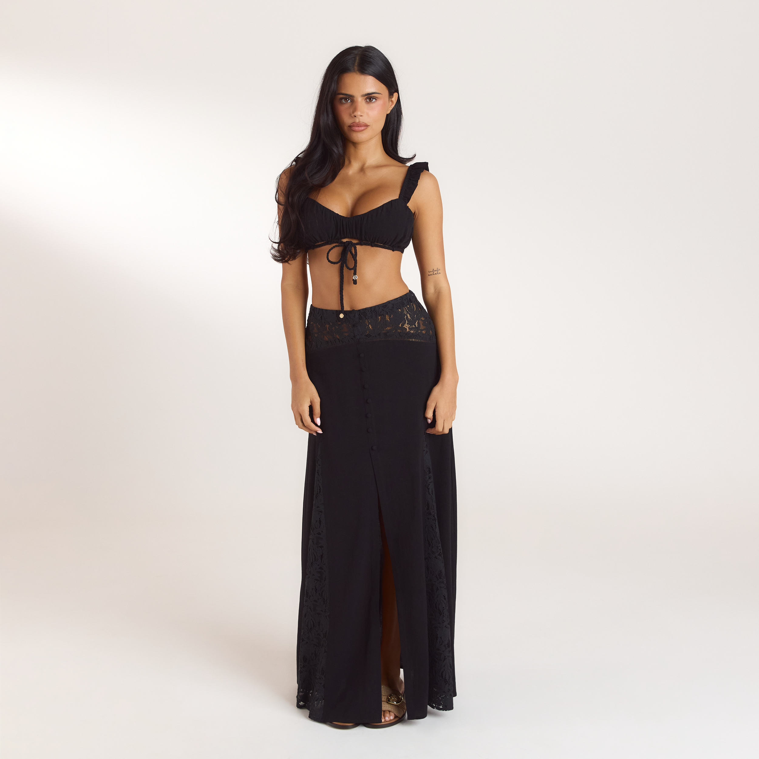 Rynkad Bralette | Rynkad Bralette - Svart