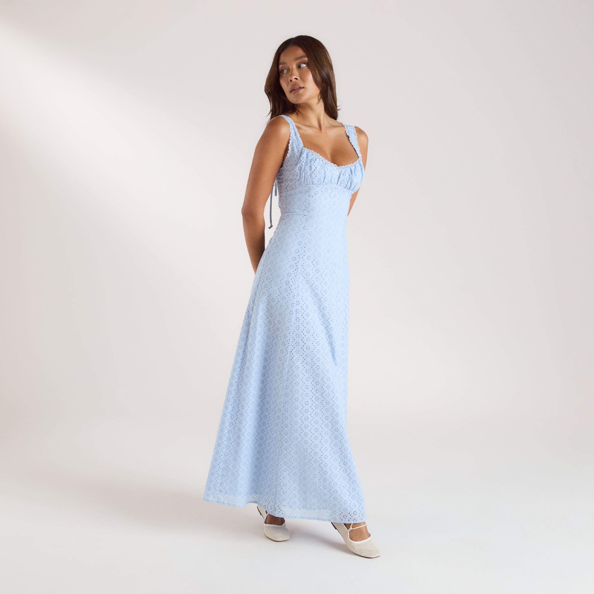 Maxi-jurk met Korsetrug | Maxi-jurk met Korsetrug - Blå