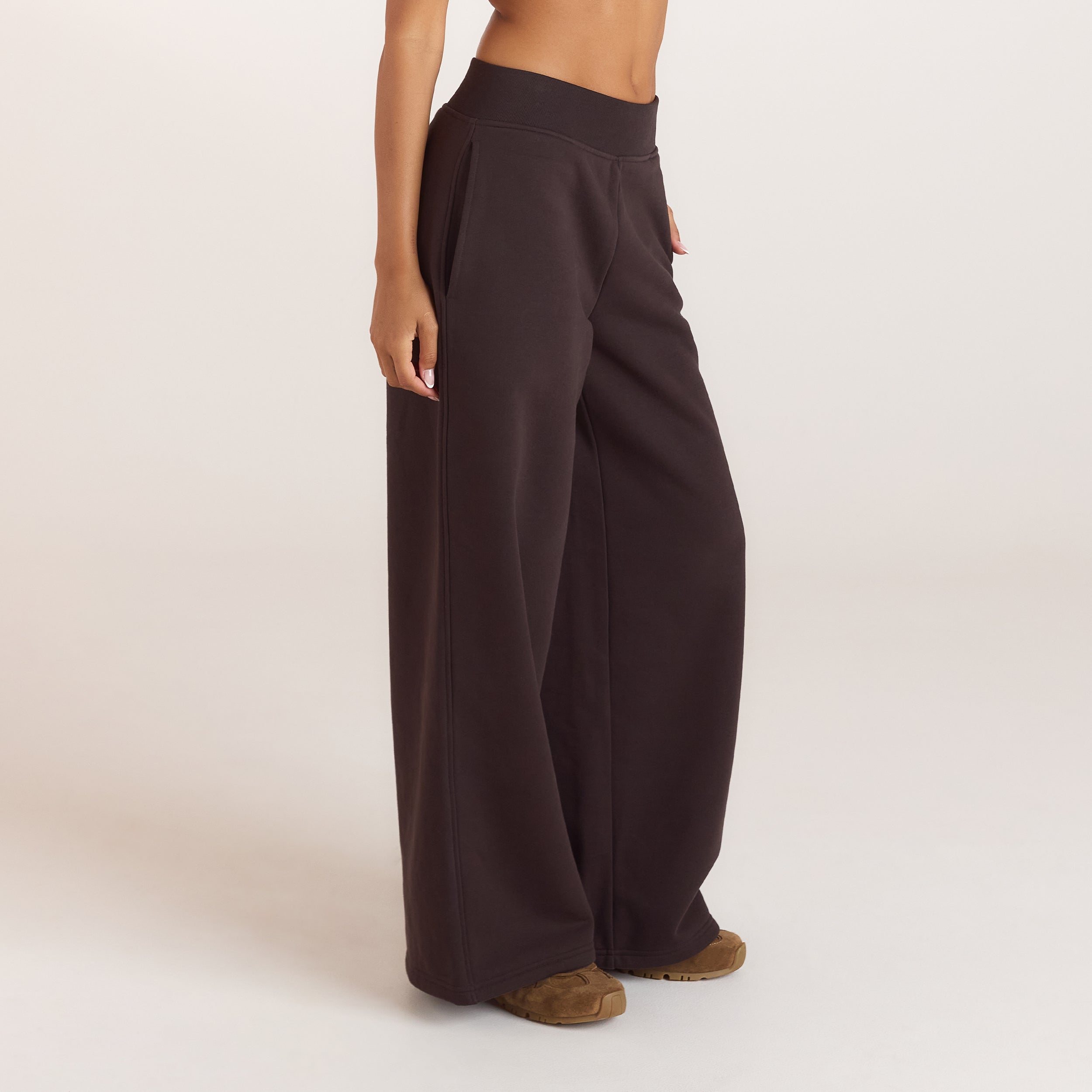Joggers med raka ben | Joggers med raka ben - Mörk Choklad