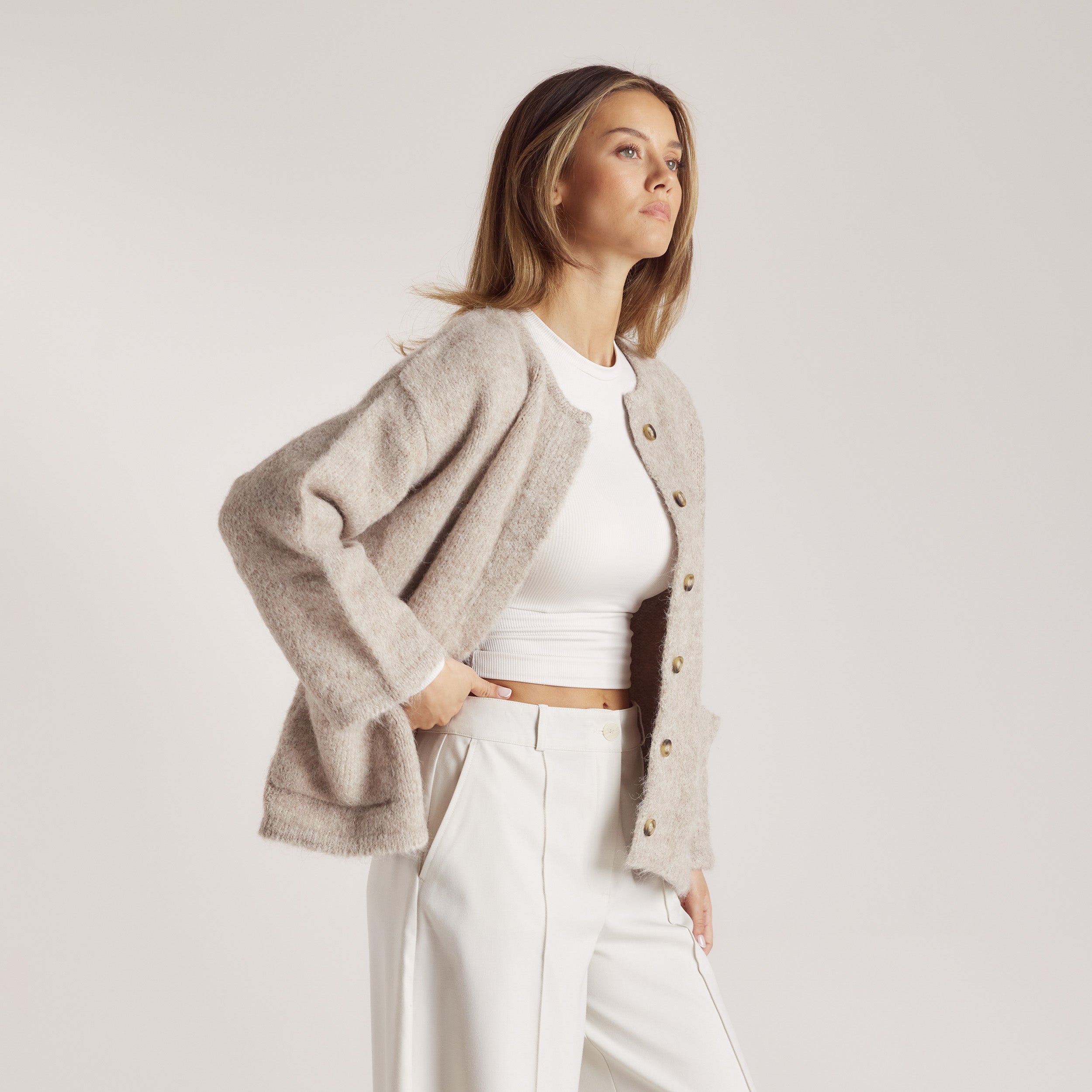 Jacka i Alpackablandning | Nicola, S