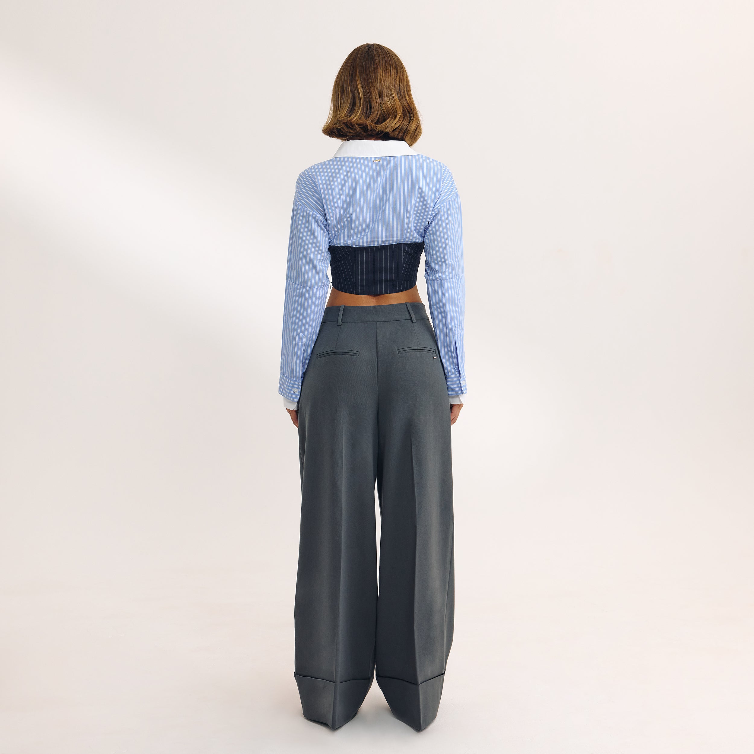 Långärmad Korsettskjorta | Långärmad Korsettskjorta - Blå