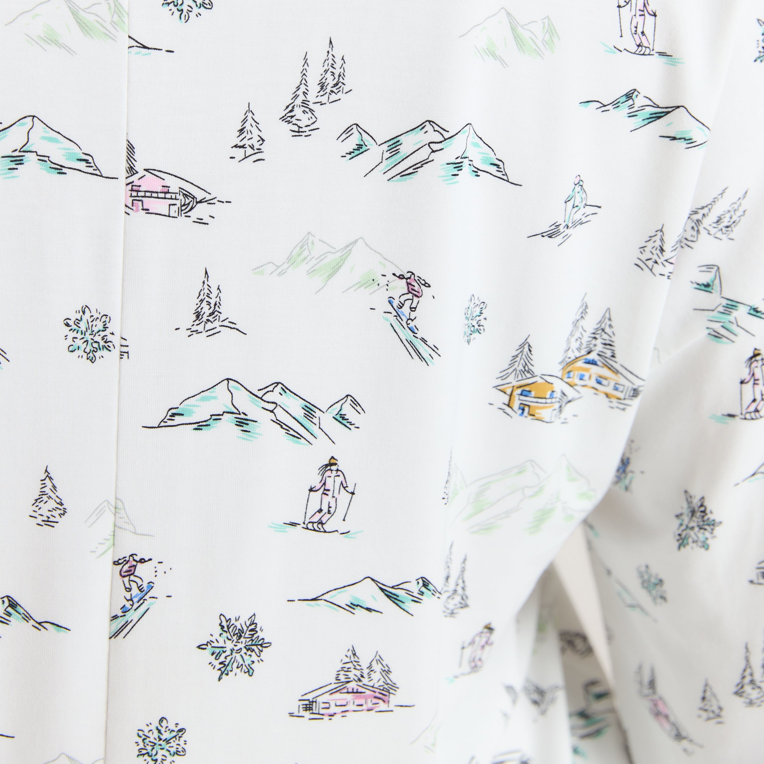 Alpine Dreams Pyjamaskjorta | Alpine Dreams Pyjamaskjorta - Skidtryck