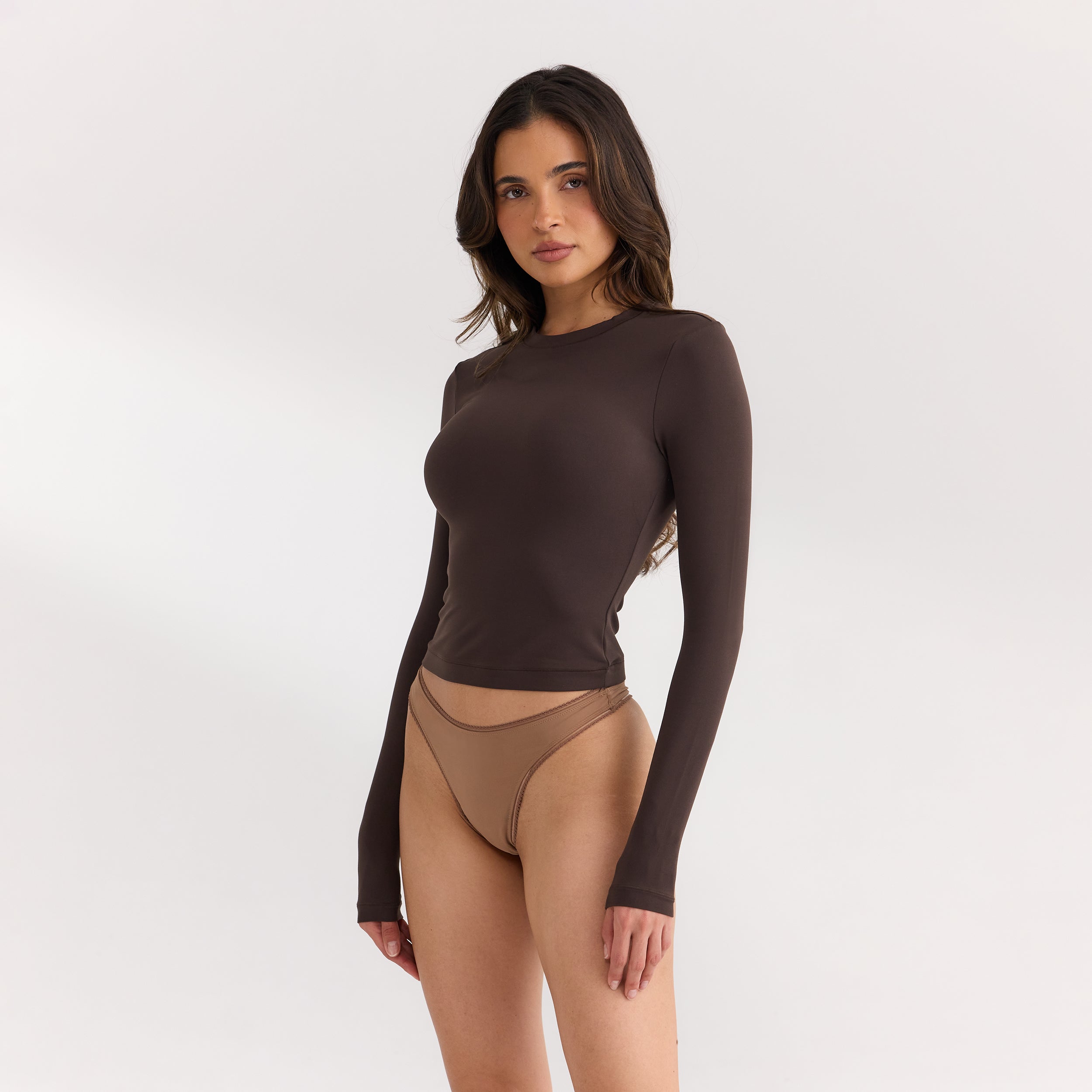 ContourSoft™ Long-Sleeve Top | ContourSoft™ Long-Sleeve Top - Mörk Choklad